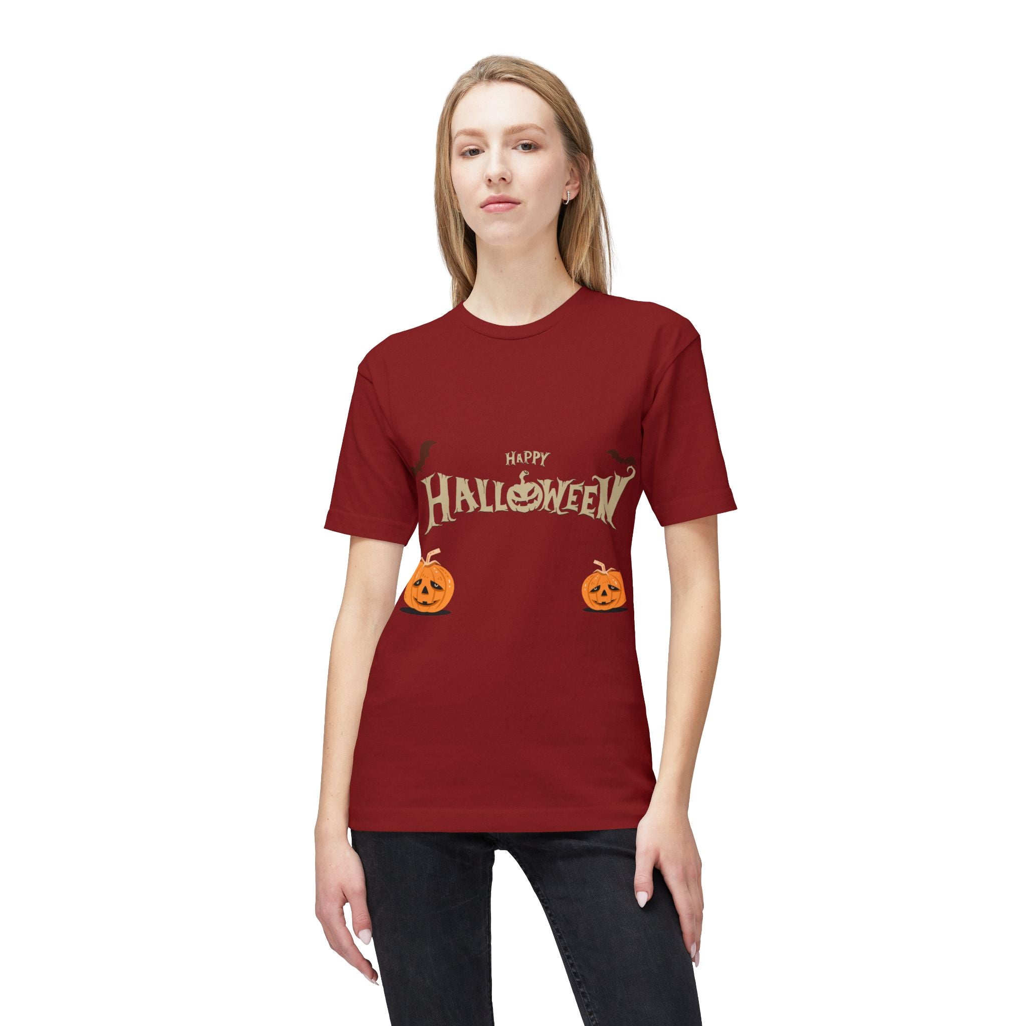 Halloween with Pumpkins | Unisex Midweight T-shirt, Made in US