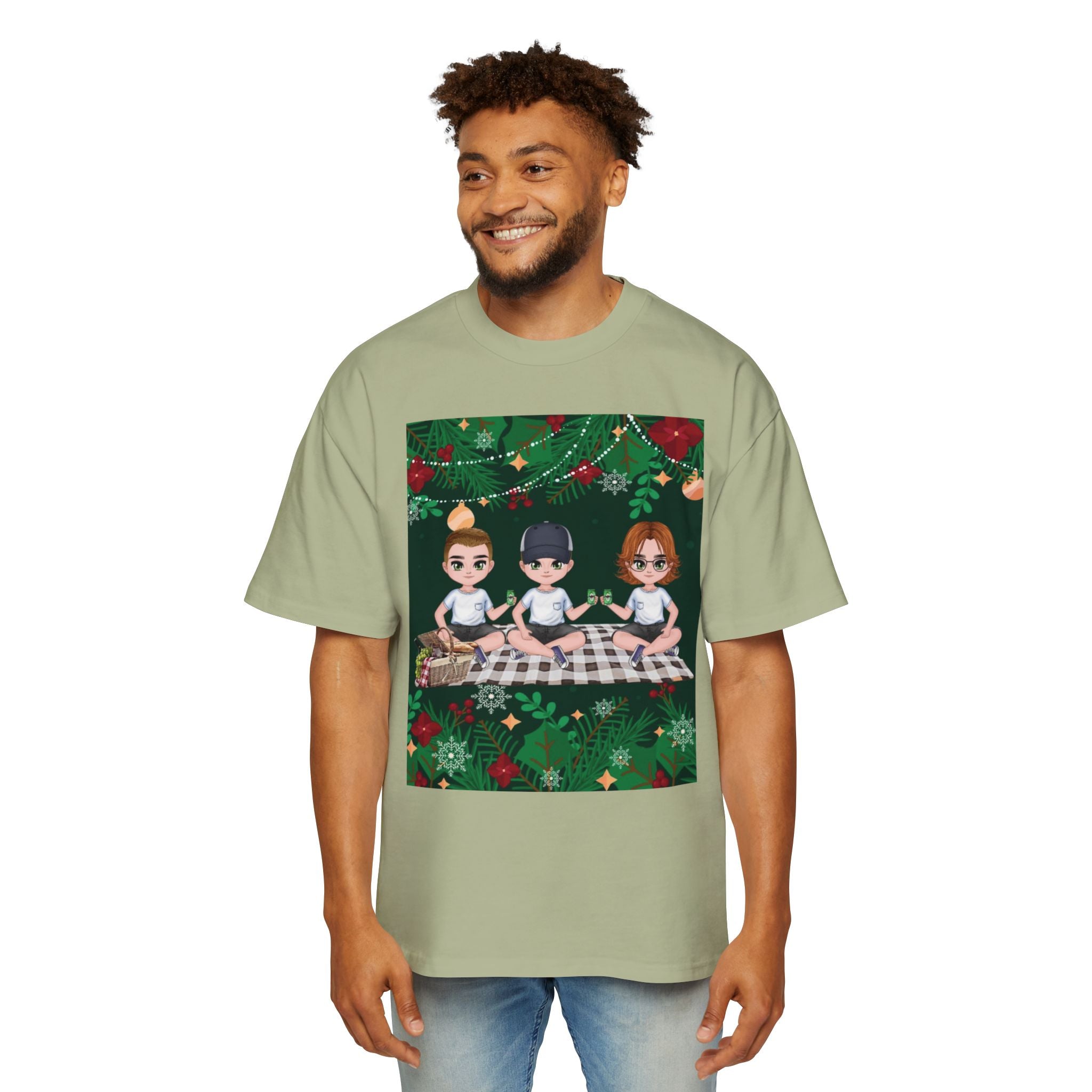Christmas Family | Men's Heavy Oversized Tee