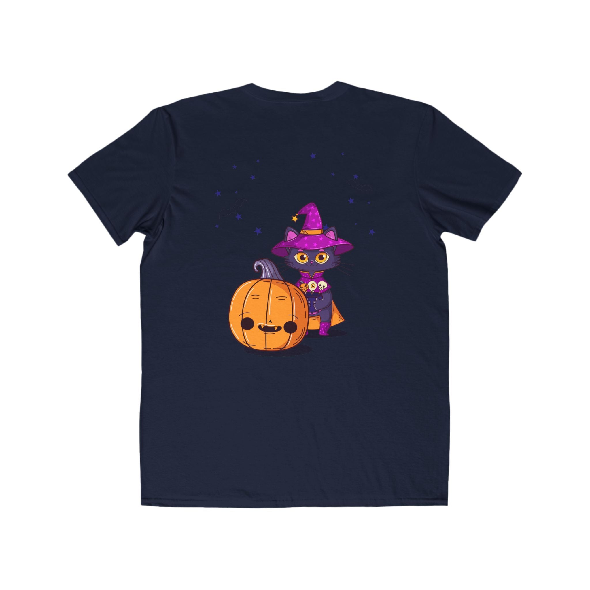 Halloween with Witch's Cats | Men's Lightweight Fashion Tee