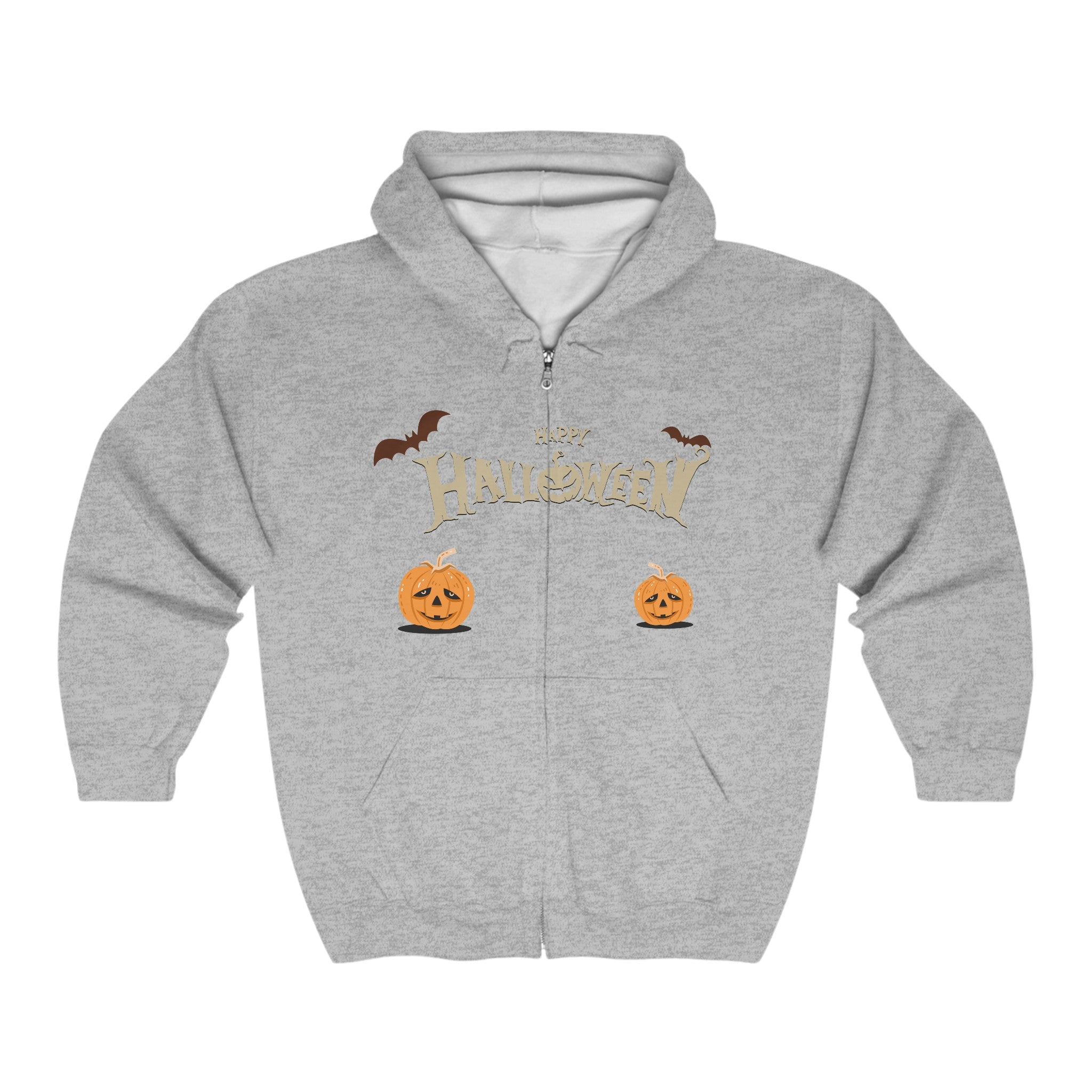 Halloween with Pumpkins | Unisex Heavy Blend Full Zip Hooded Sweatshirt
