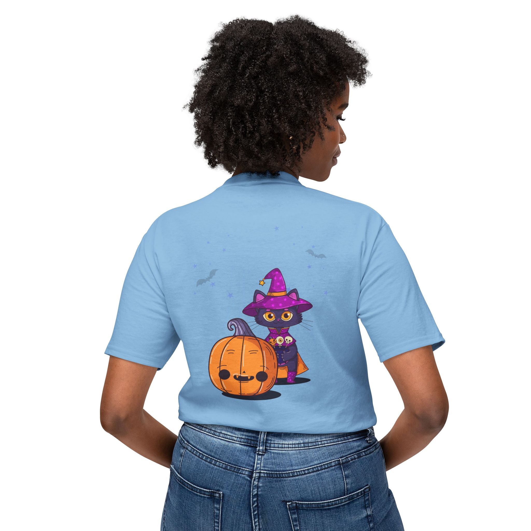 Halloween with Witch's Cats | Unisex HD Cotton™ T-shirt
