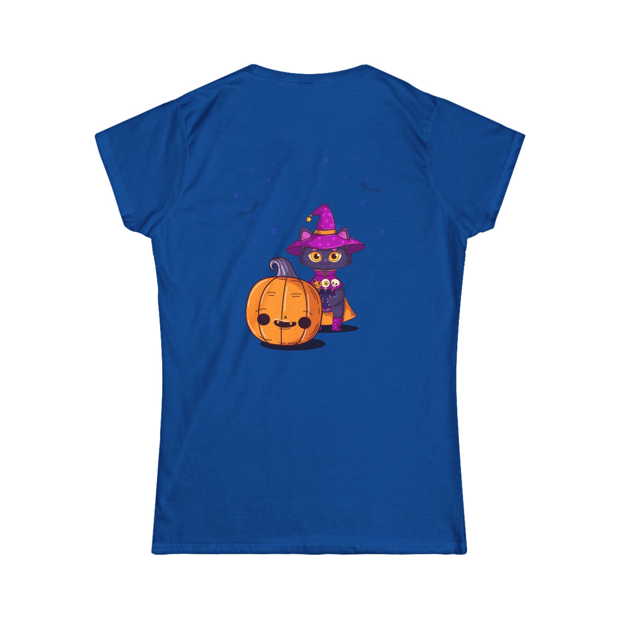 Halloween with Witch's Cats | Women's Softstyle Tee