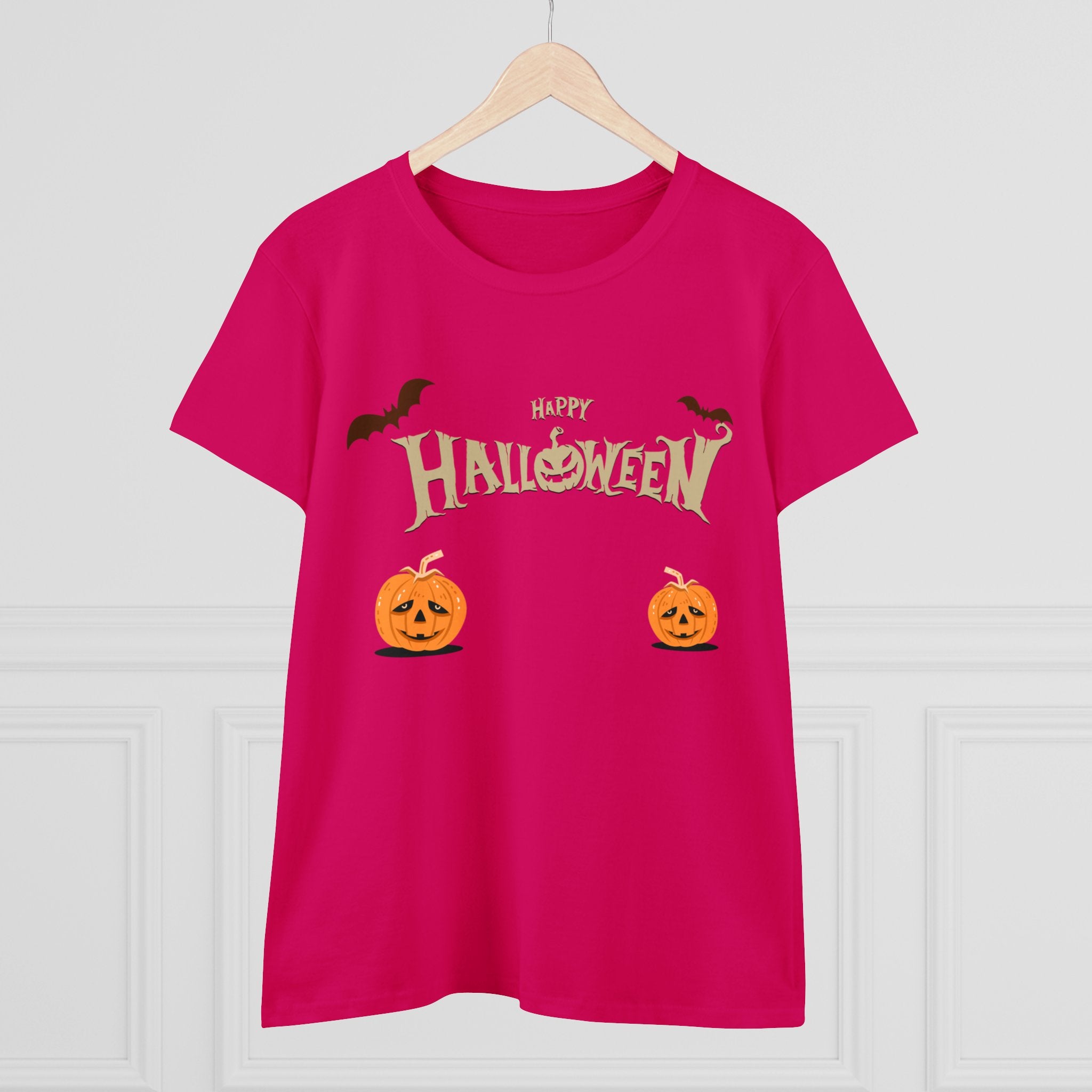 Halloween with Pumpkins | Women's Midweight Cotton Tee