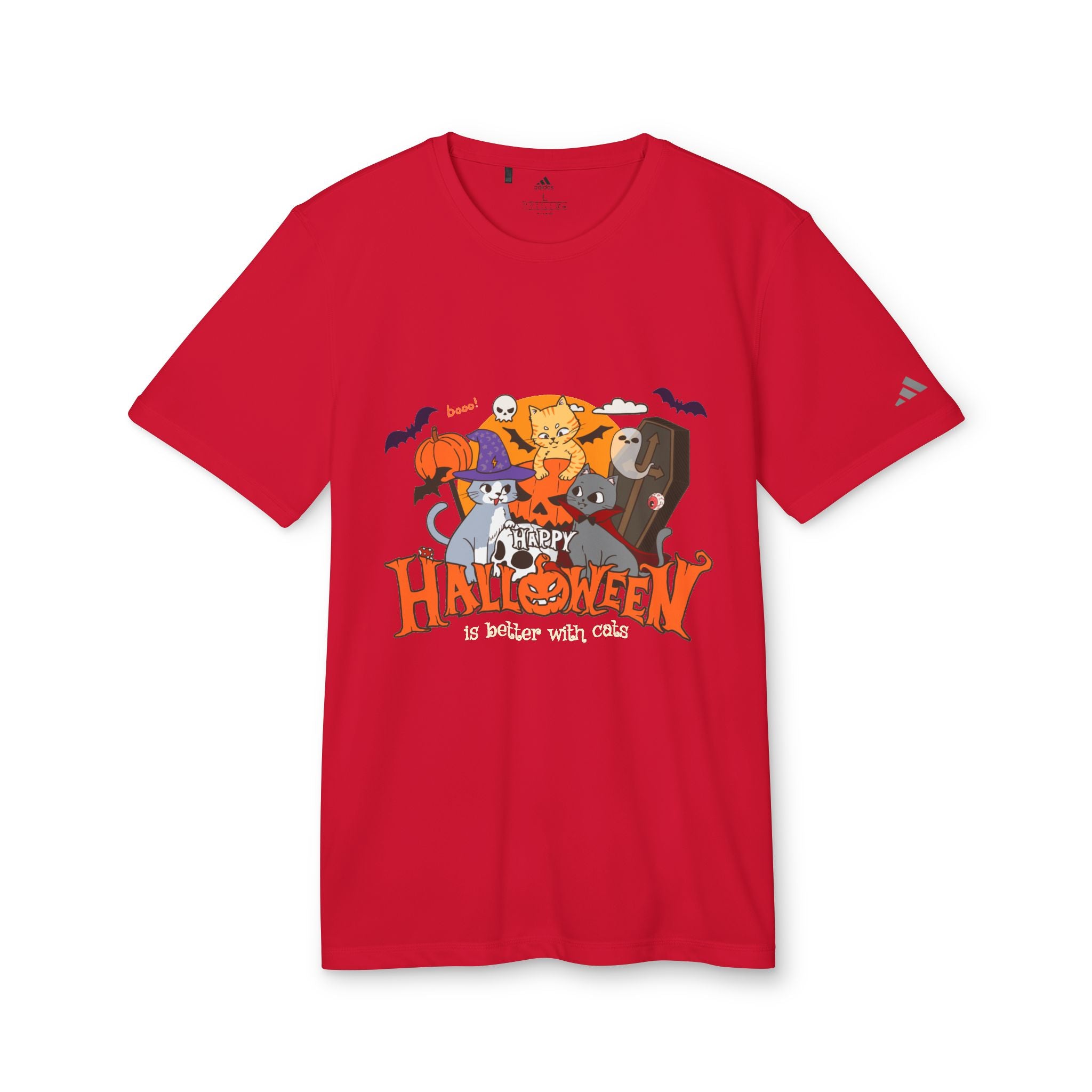 Halloween is Better with Cats | adidas Unisex Sport T-shirt