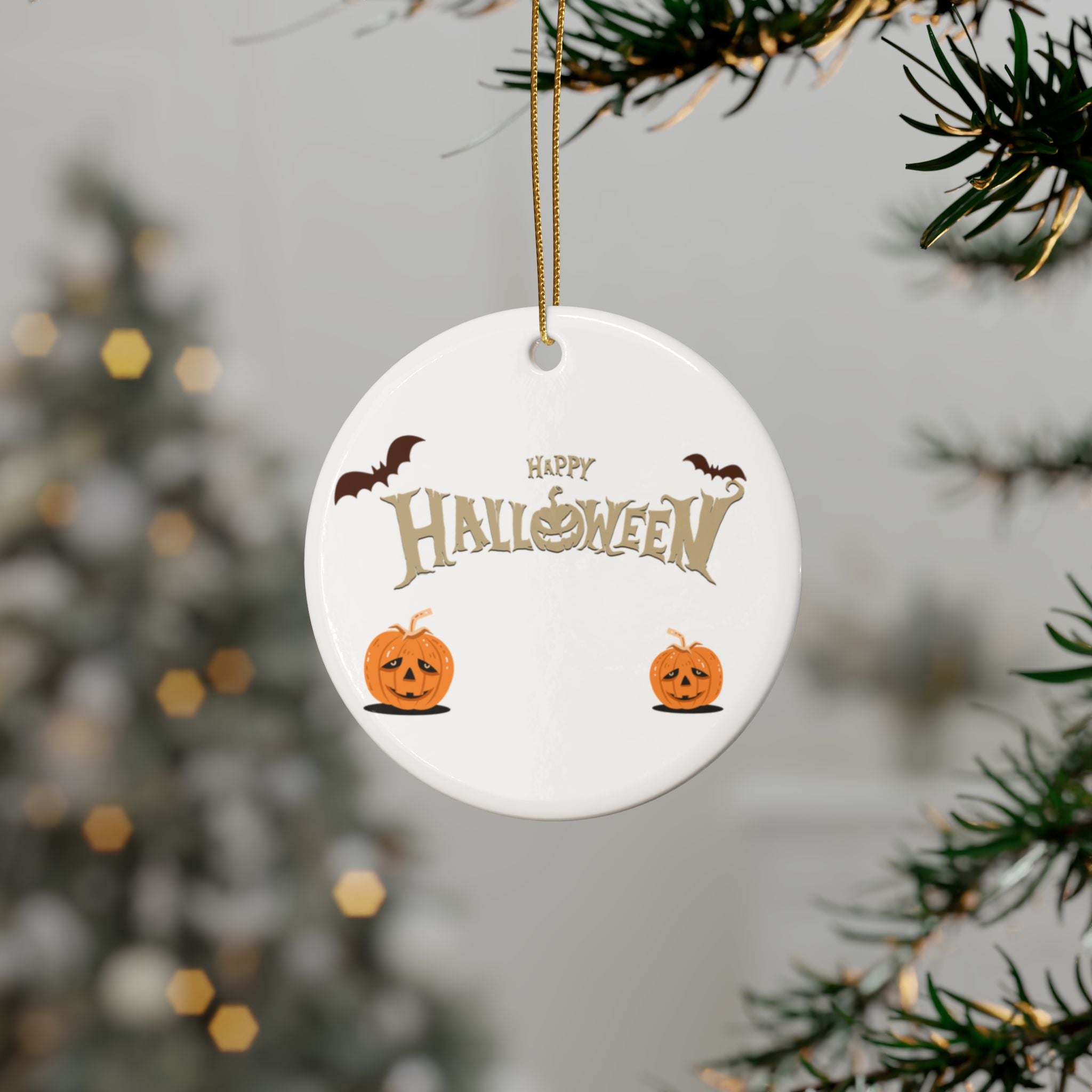 Happy Halloween with Pumpkin | Ceramic Ornaments