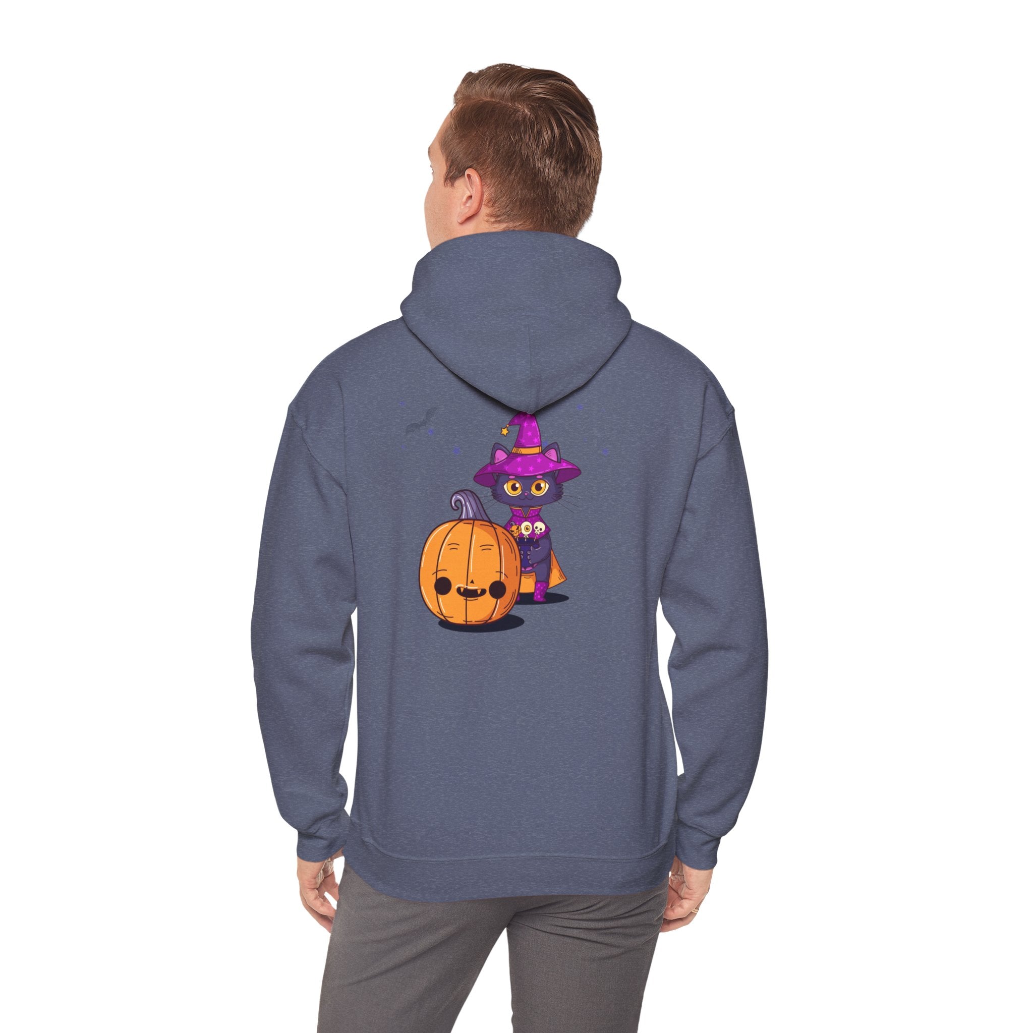 Halloween with Witch's Cats | Unisex Heavy Blend Hooded Sweatshirt