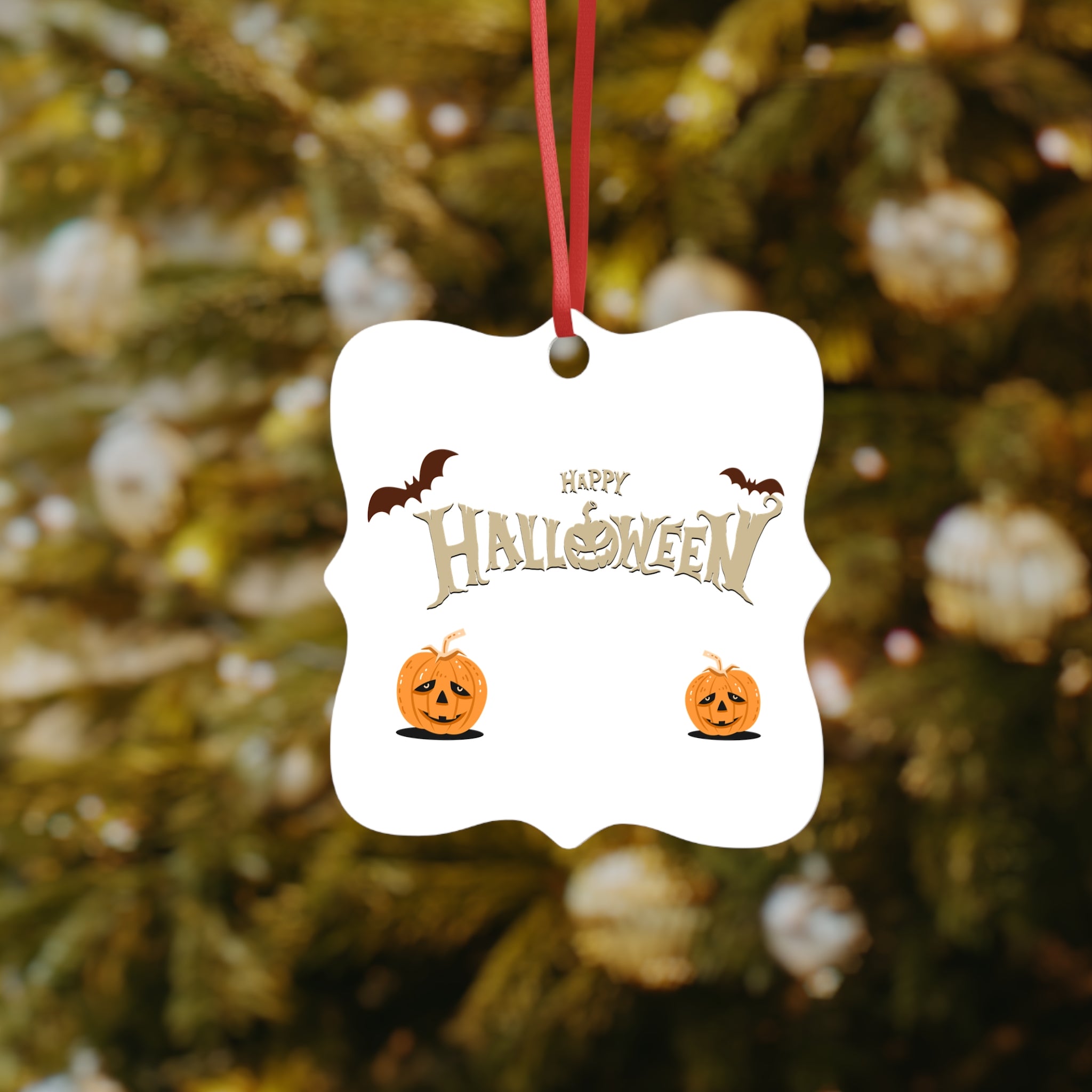 Happy Halloween with Pumpkin | Aluminum Ornaments