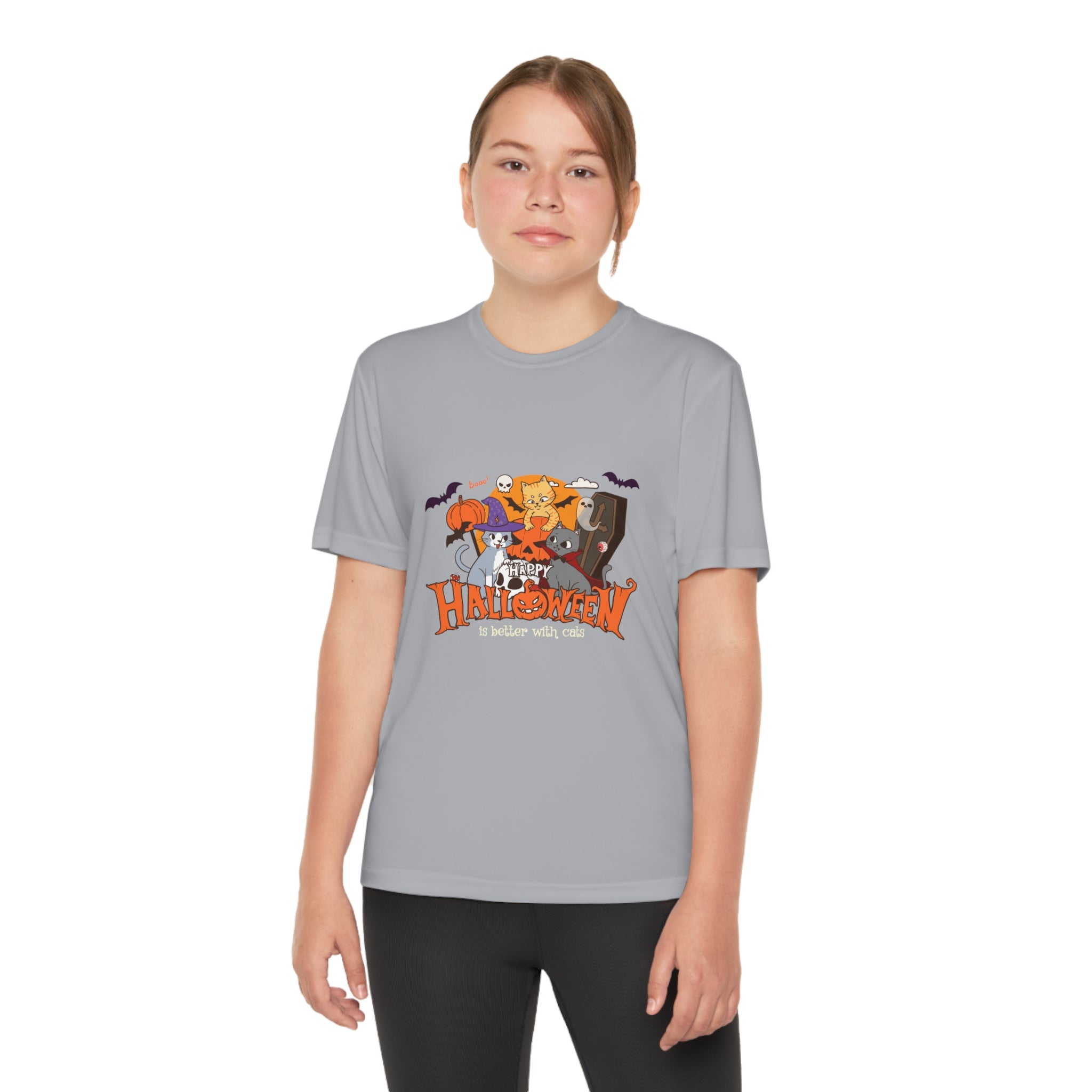 Halloween is Better with Cats | Youth Competitor Tee
