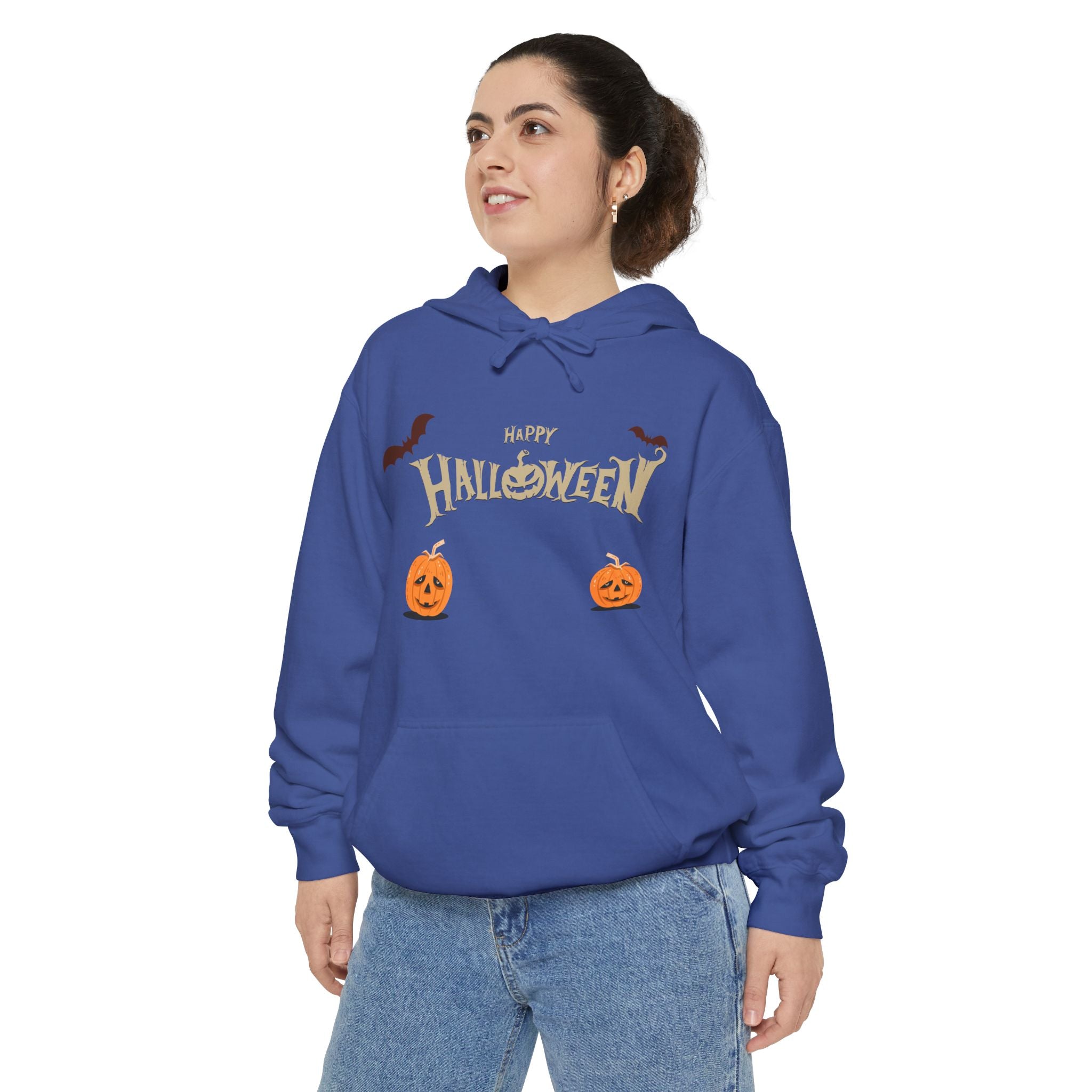 Halloween with Pumpkins | Unisex Garment-Dyed Hoodie