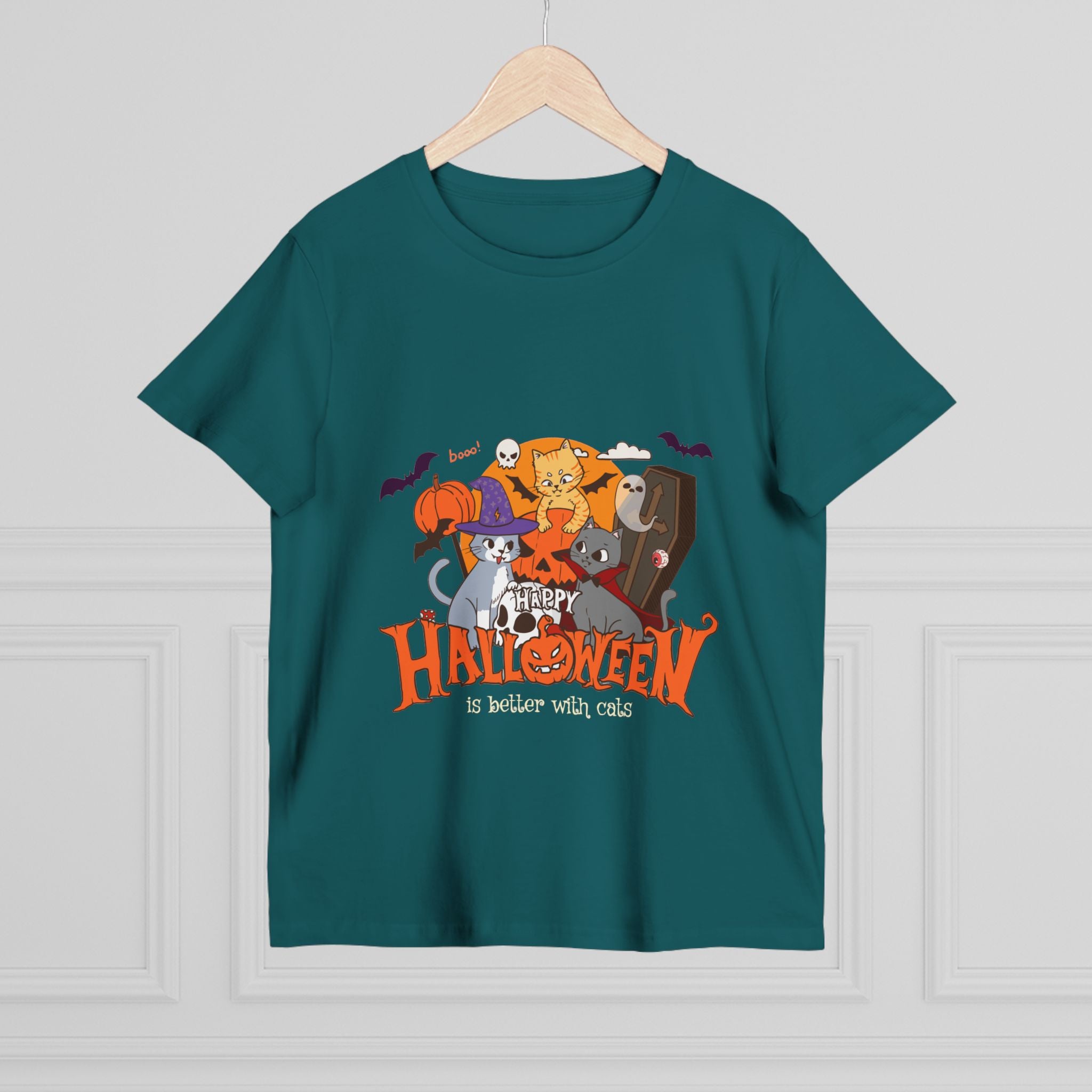 Halloween is Better with Cats | Women’s Maple Tee