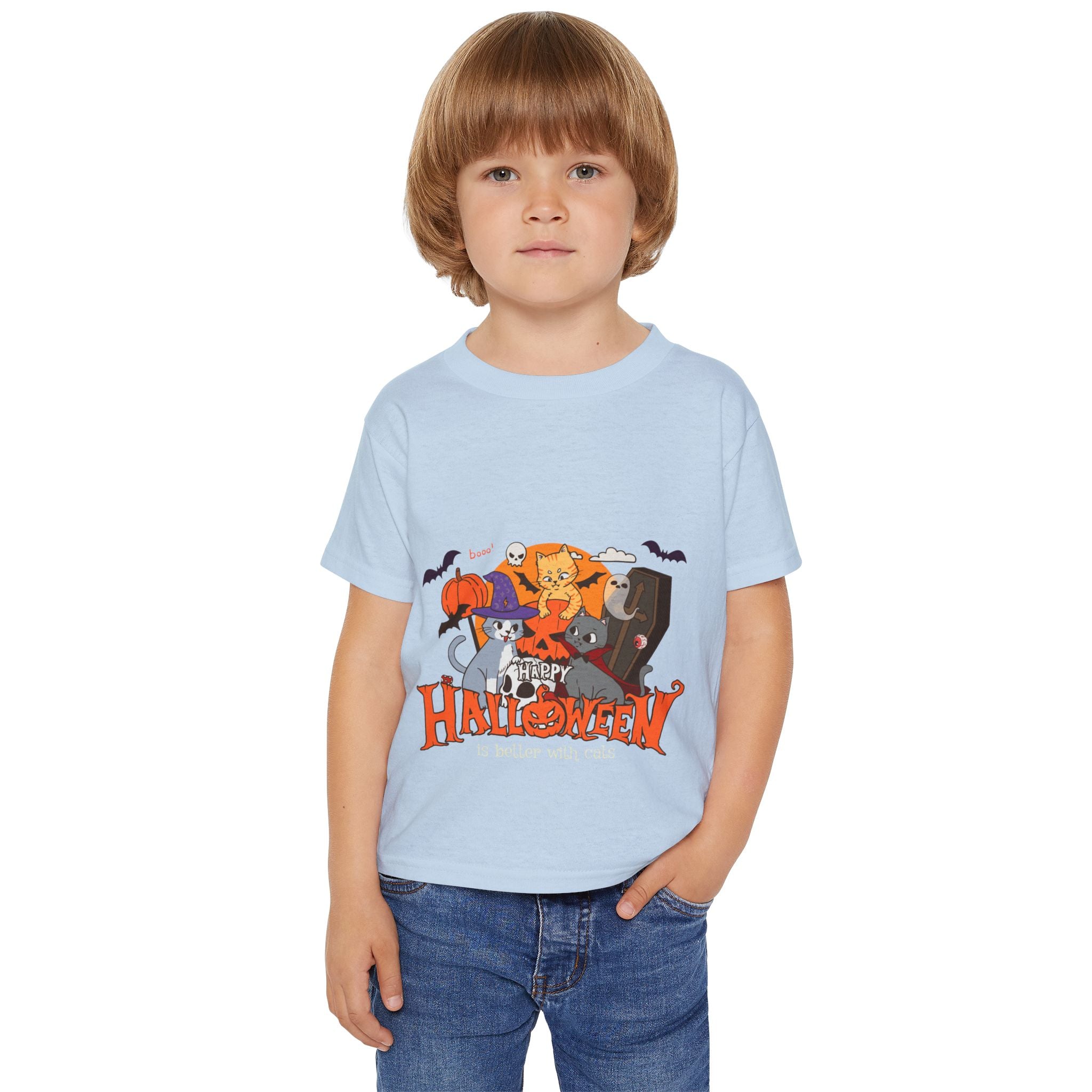 Halloween is Better with Cats | Heavy Cotton Toddler T-shirt