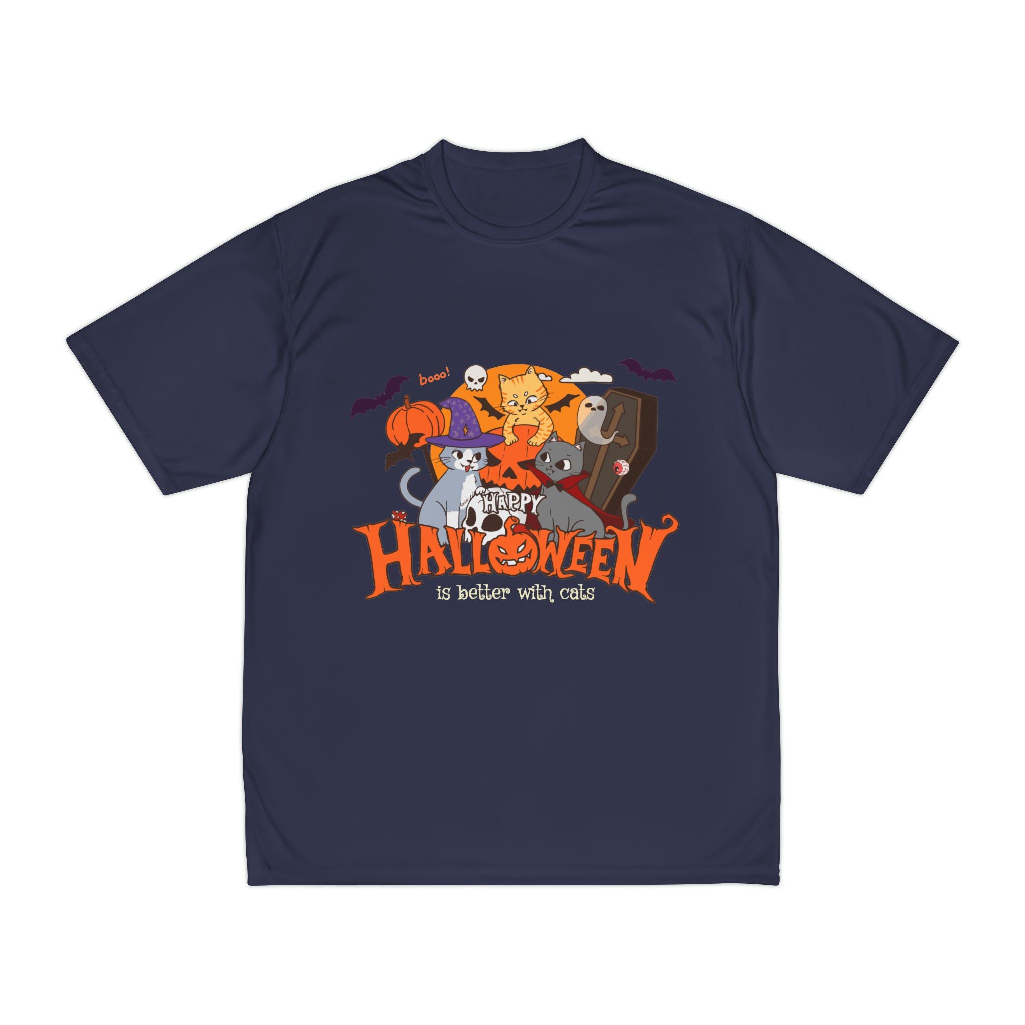 Halloween is Better with Cats | Men's Performance T-Shirt