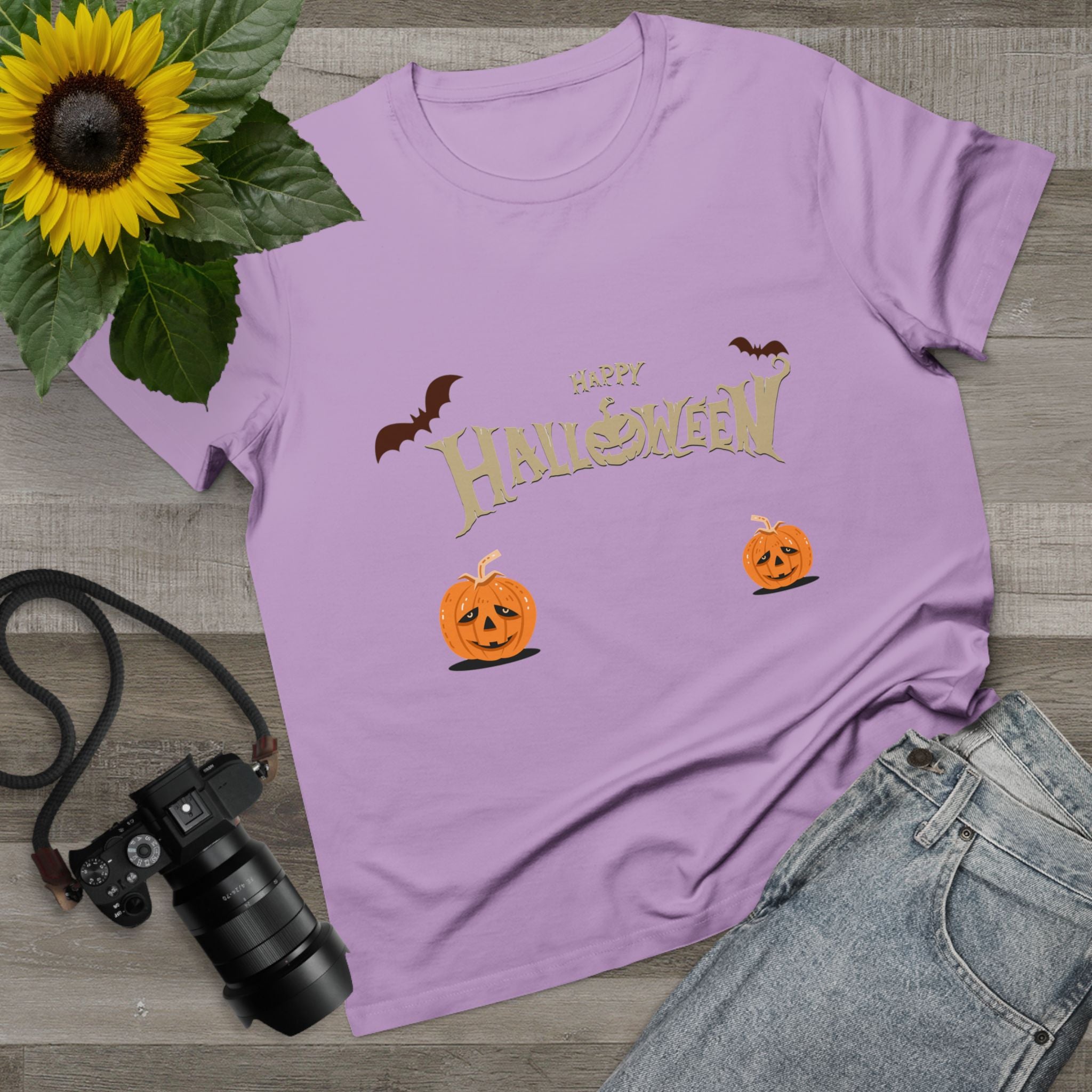 Halloween with Pumpkins | Women’s Maple Tee