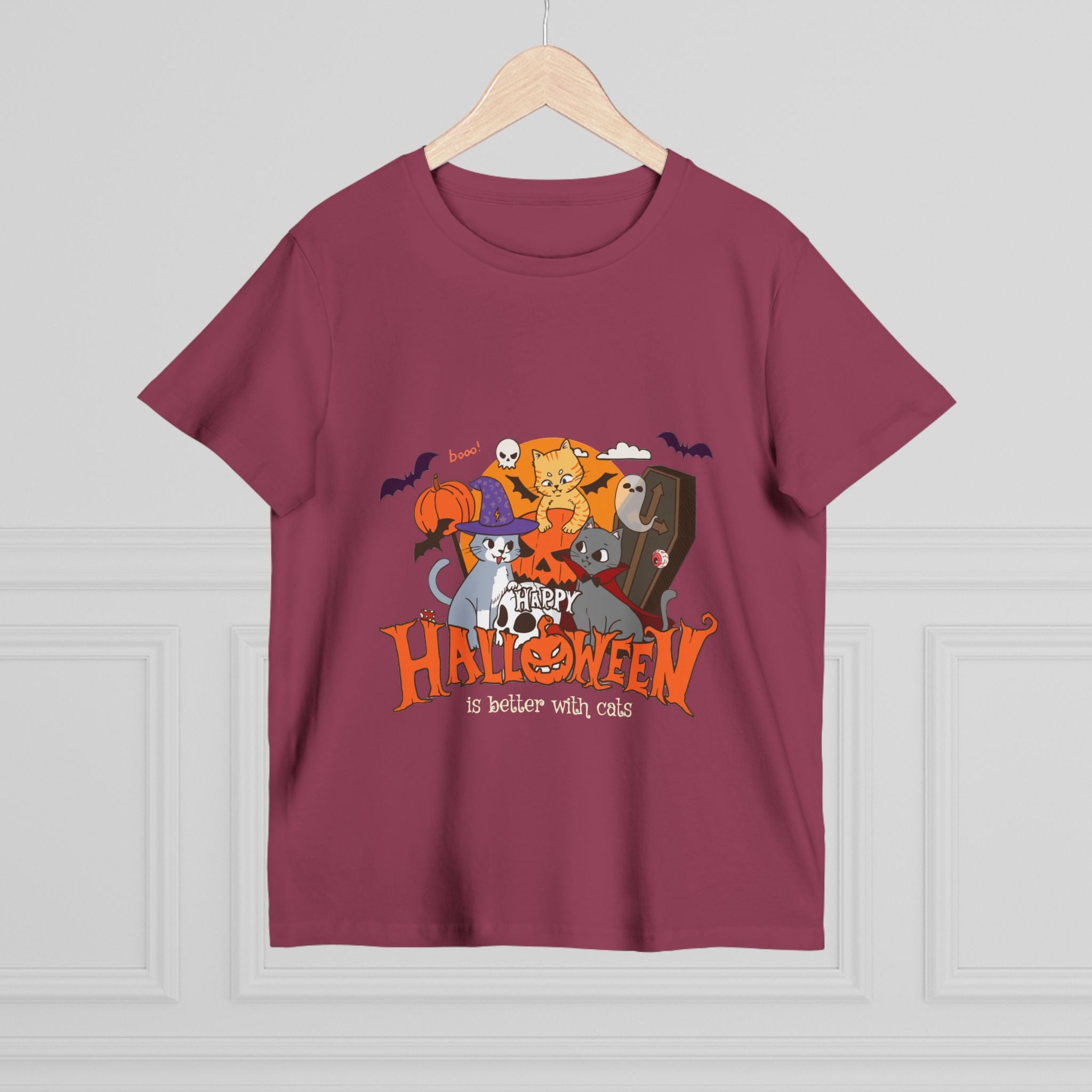 Halloween is Better with Cats | Women’s Maple Tee