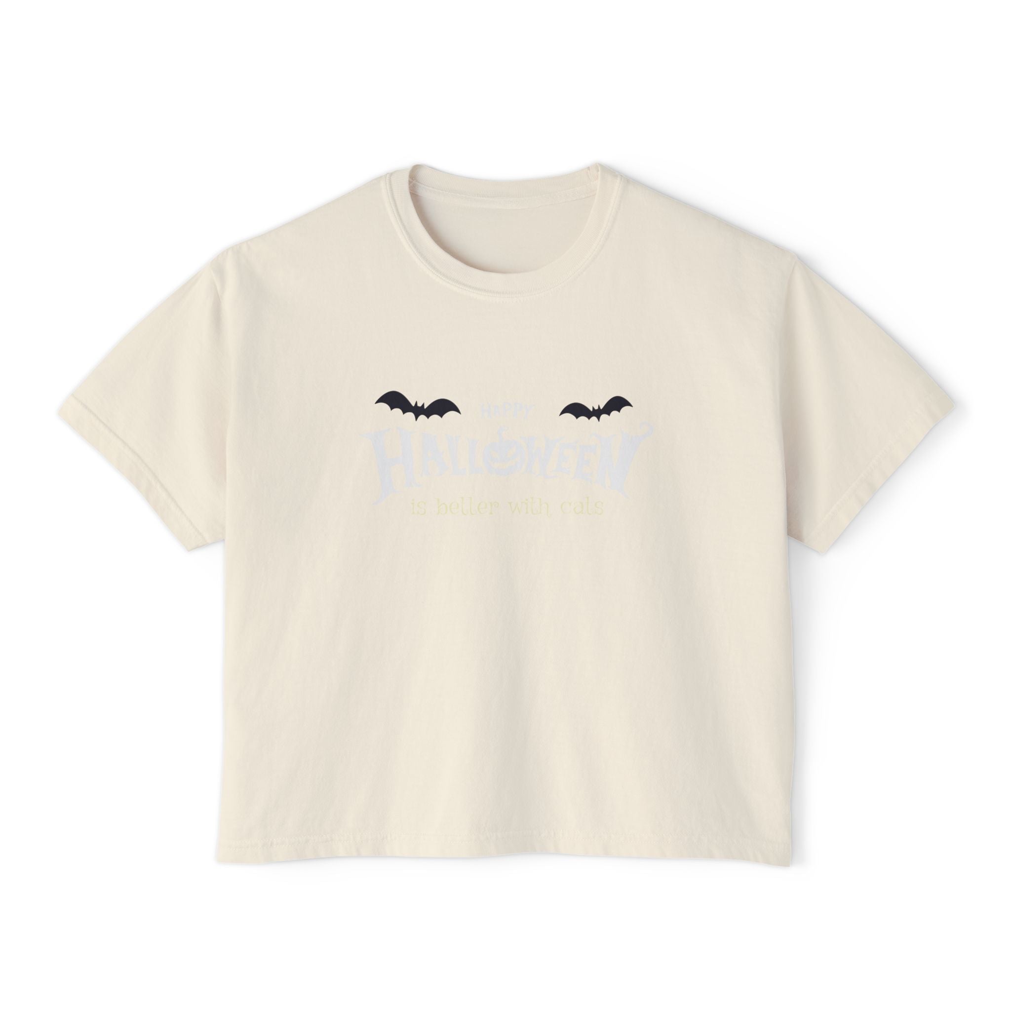 Halloween with Witch's Cats | Women's Boxy Tee