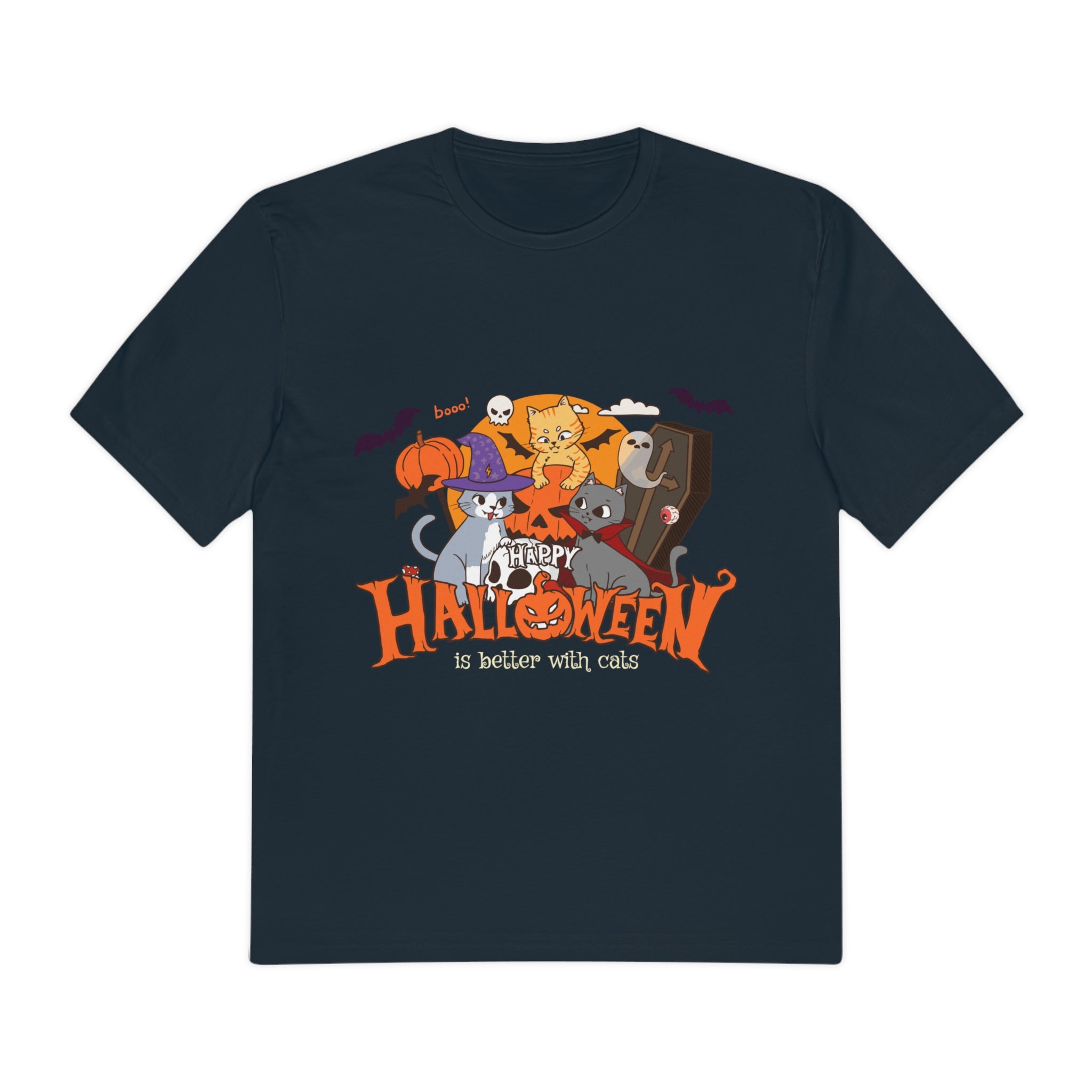 Halloween with Witch's Cats | Perfect Weight® Tee