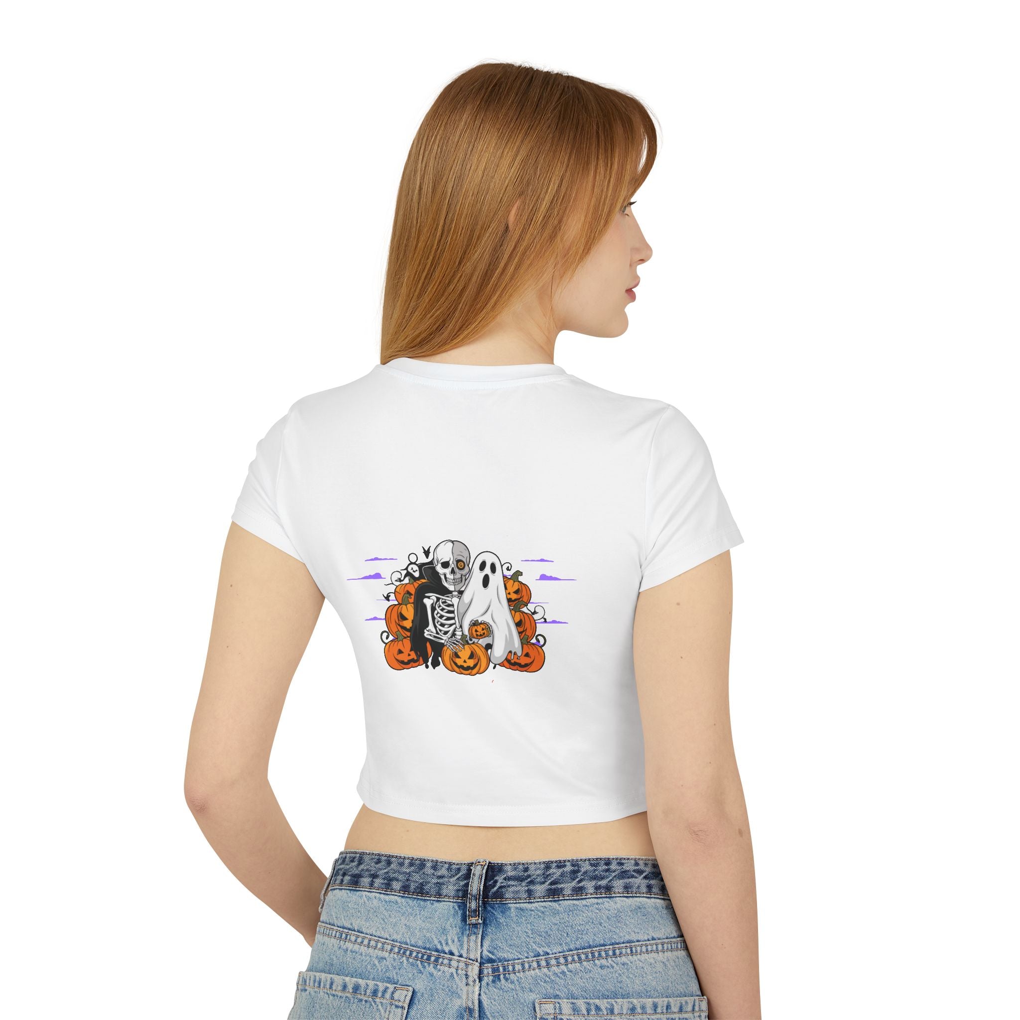 Halloween with Bats | Women's Baby Tee