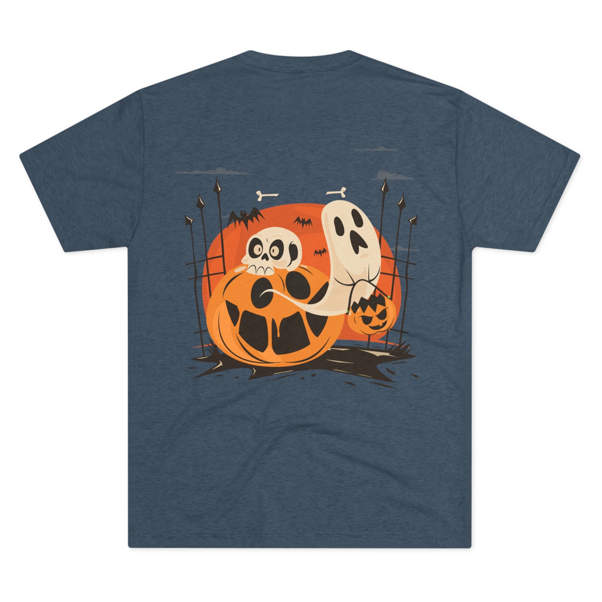 Halloween with Pumpkins | Unisex Tri-Blend Crew Tee