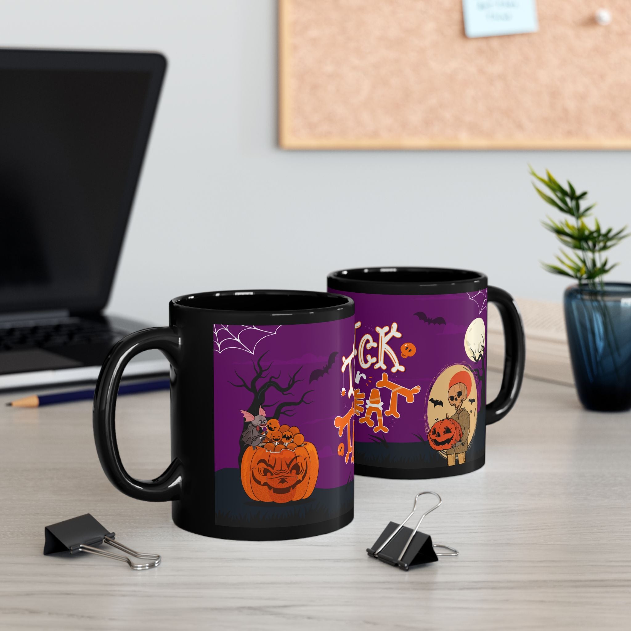 Halloween Trick or Treat | Black Mug