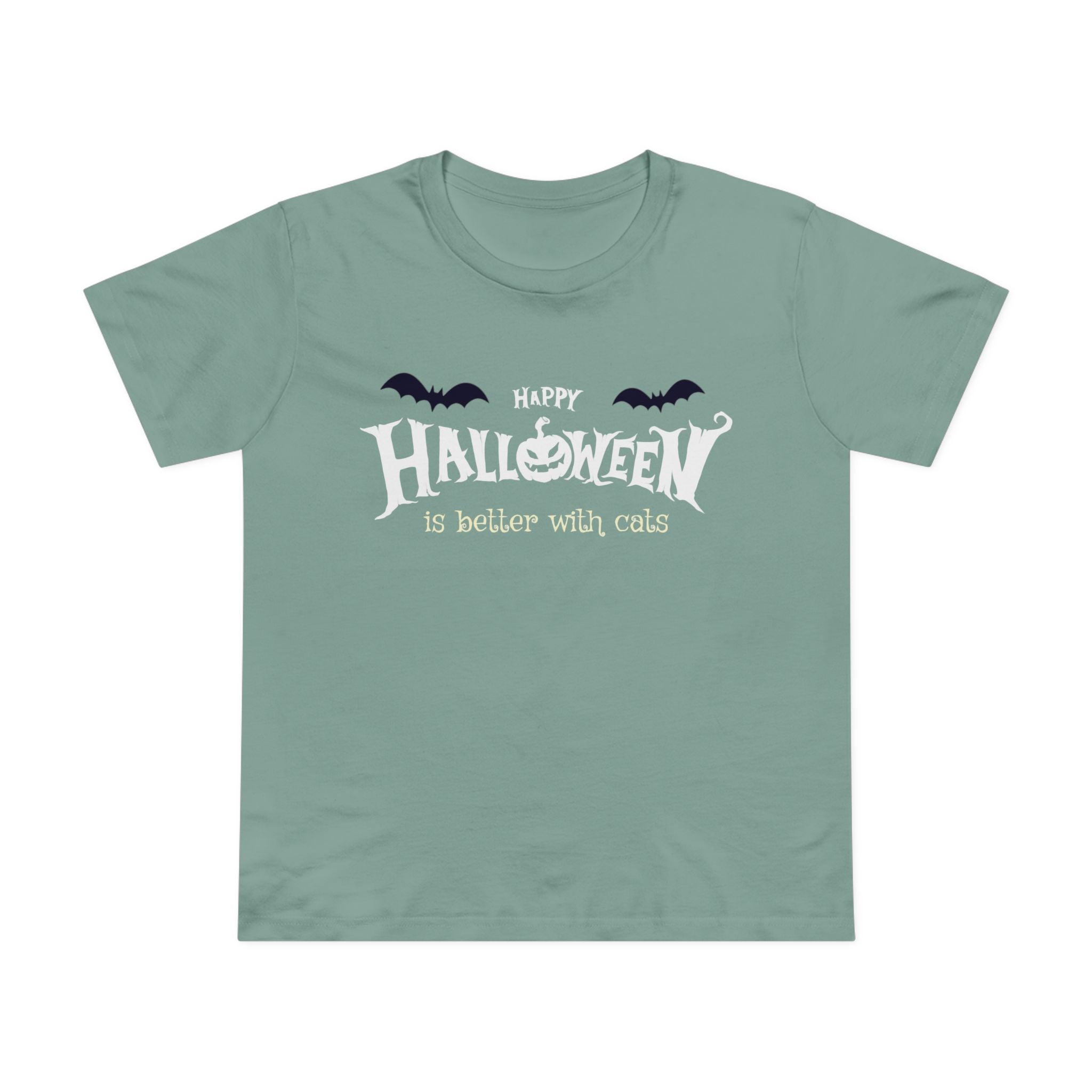Halloween with Witch's Cats | Women’s Maple Tee