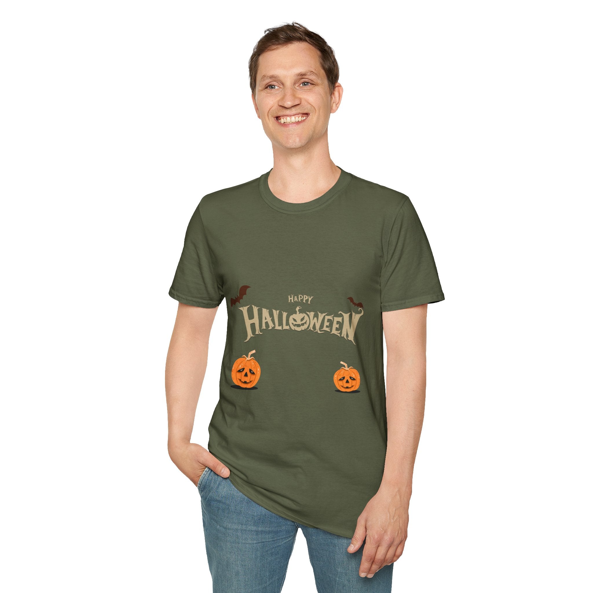 Halloween with Pumpkins | Unisex Softstyle T-Shirt