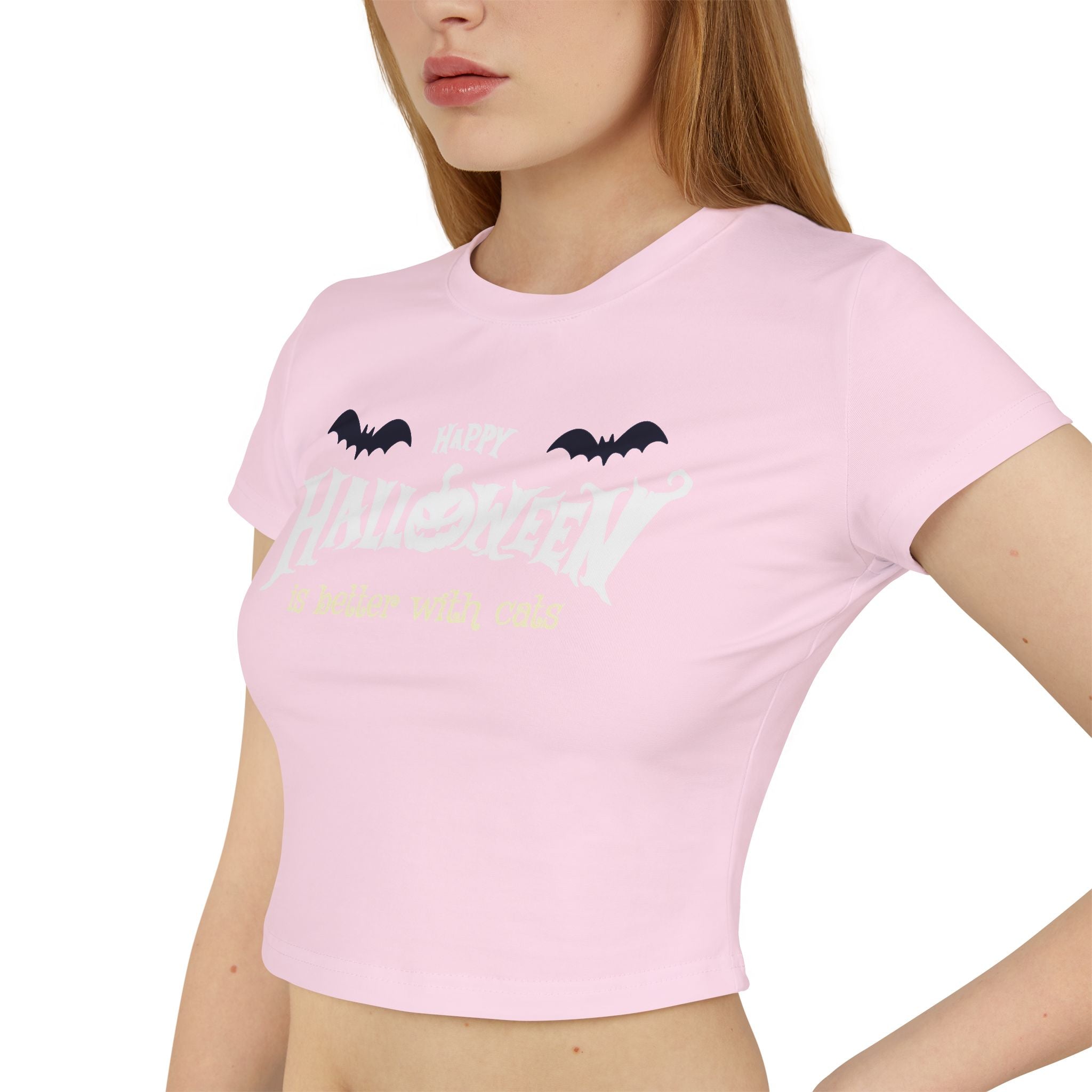 Halloween with Witch's Cats | Women's Baby Tee