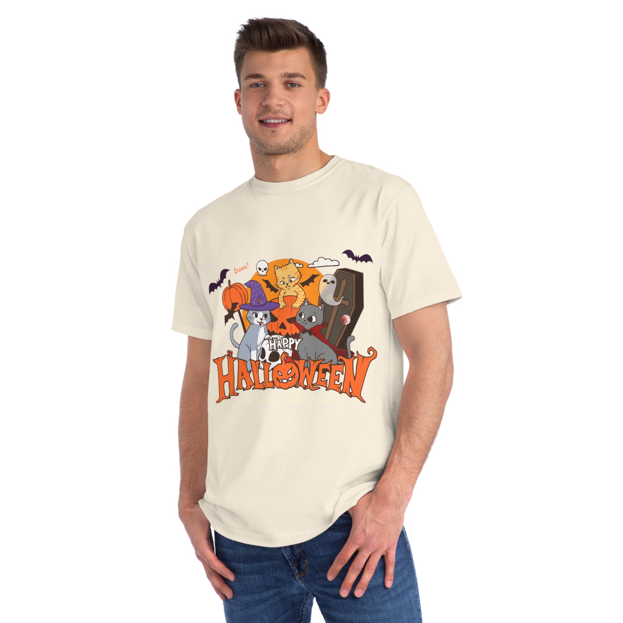 Halloween is Better with Cats | Organic Unisex Classic T-Shirt