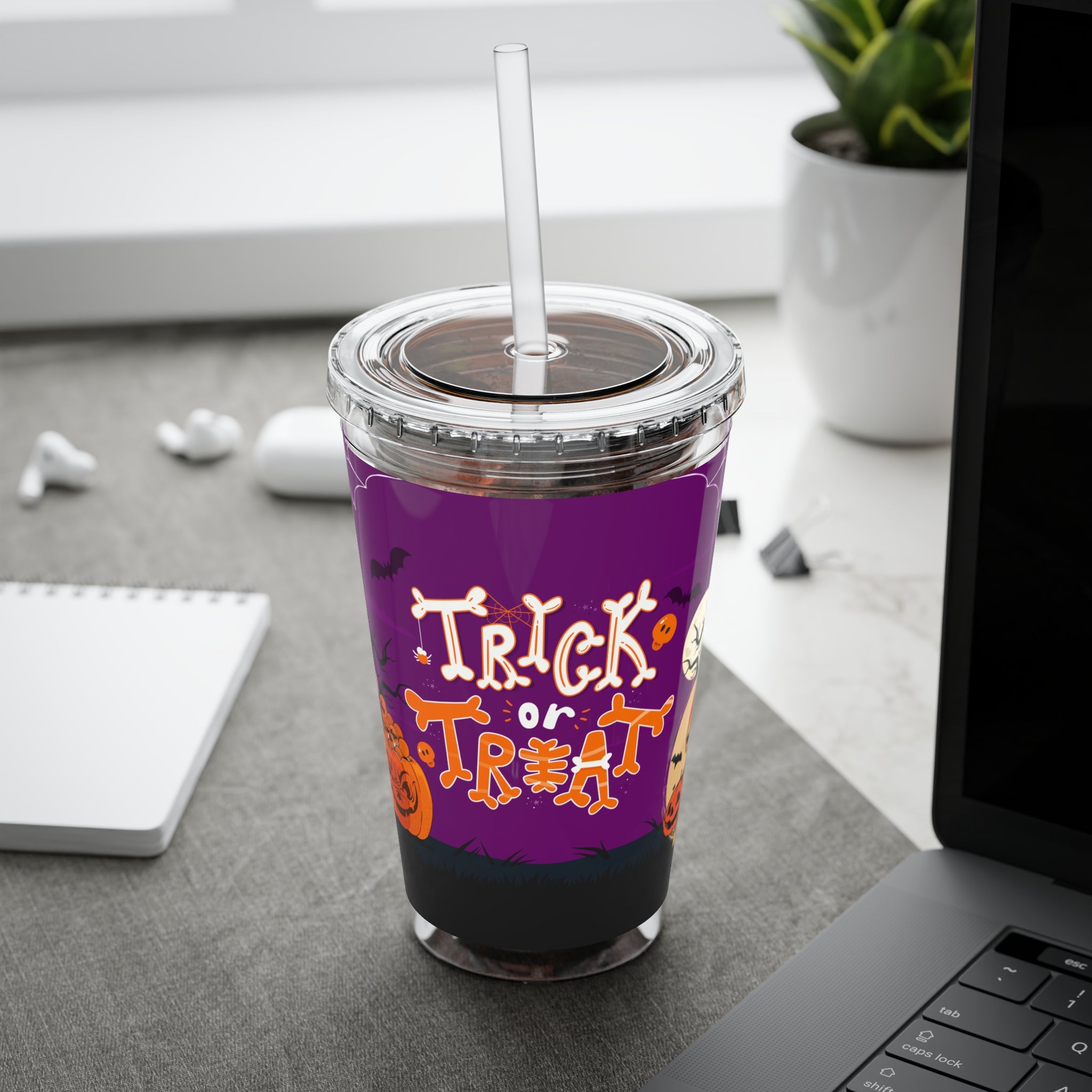 Halloween Trick or Treat | Sunsplash Tumbler with Straw