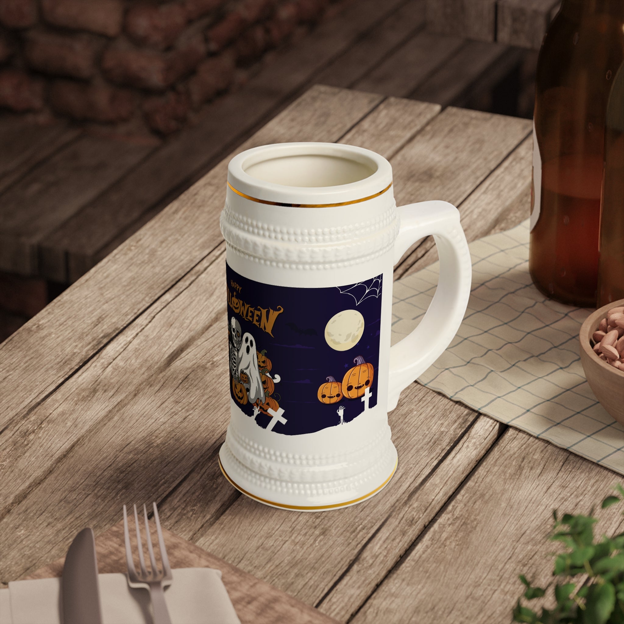 Halloween is Better with Skeleton | Beer Stein Mug