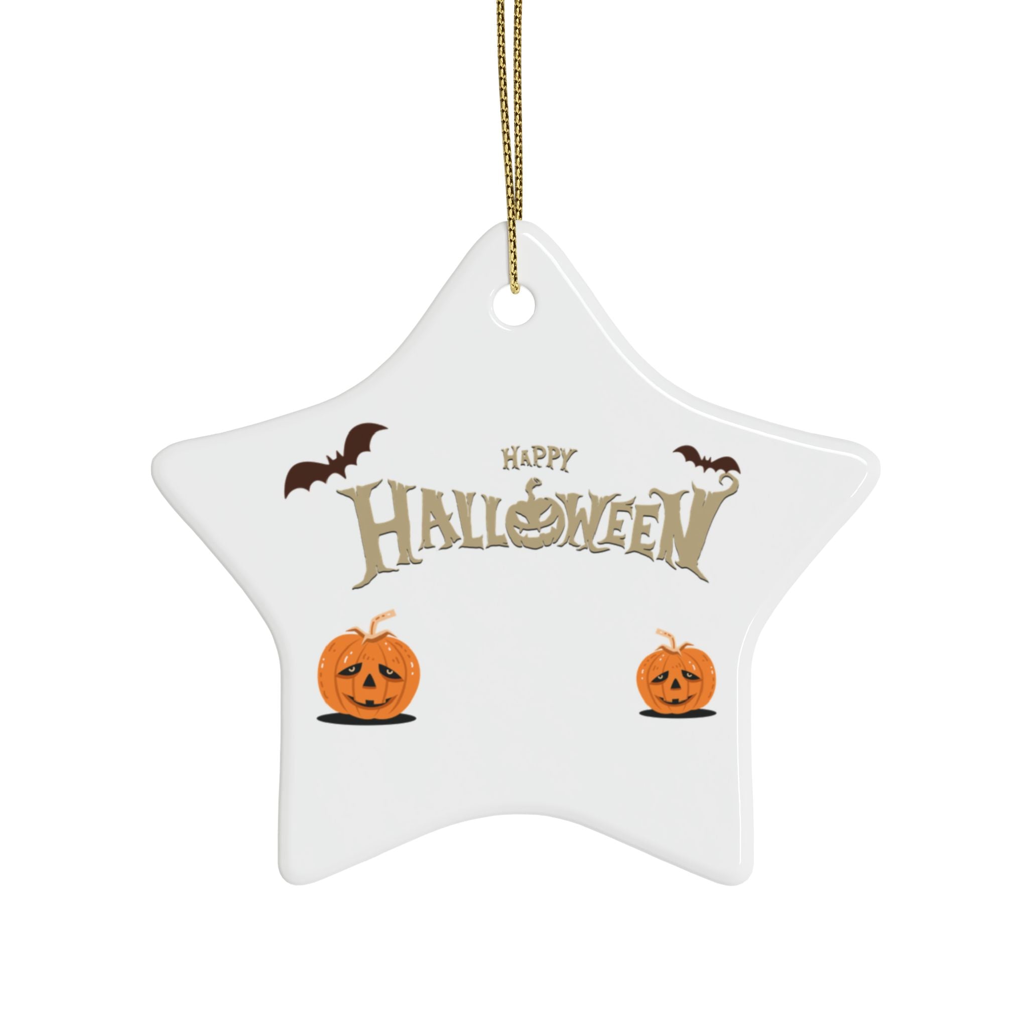 Happy Halloween with Pumpkin | Ceramic Ornaments