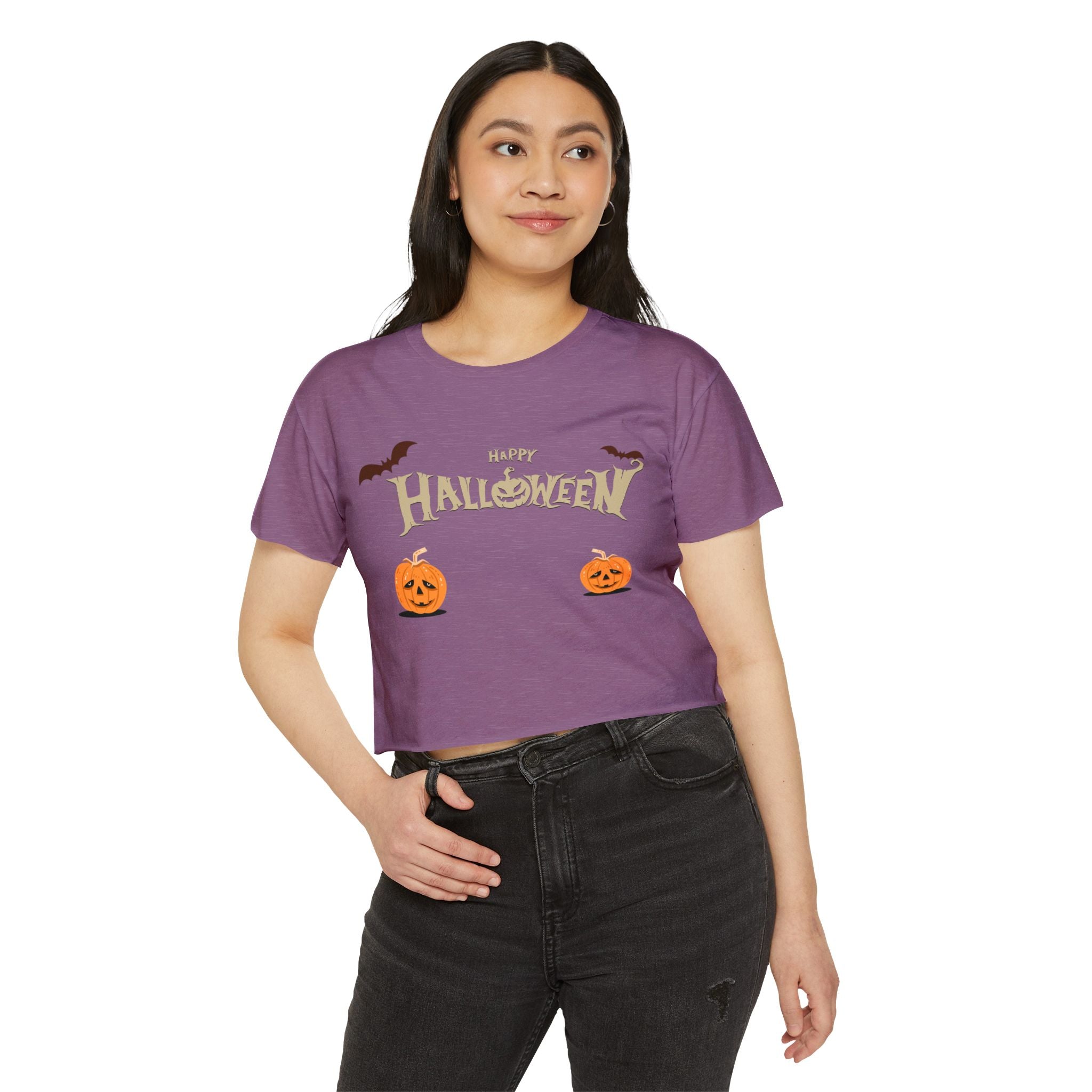 Halloween with Pumpkins | Women's Festival Crop Top