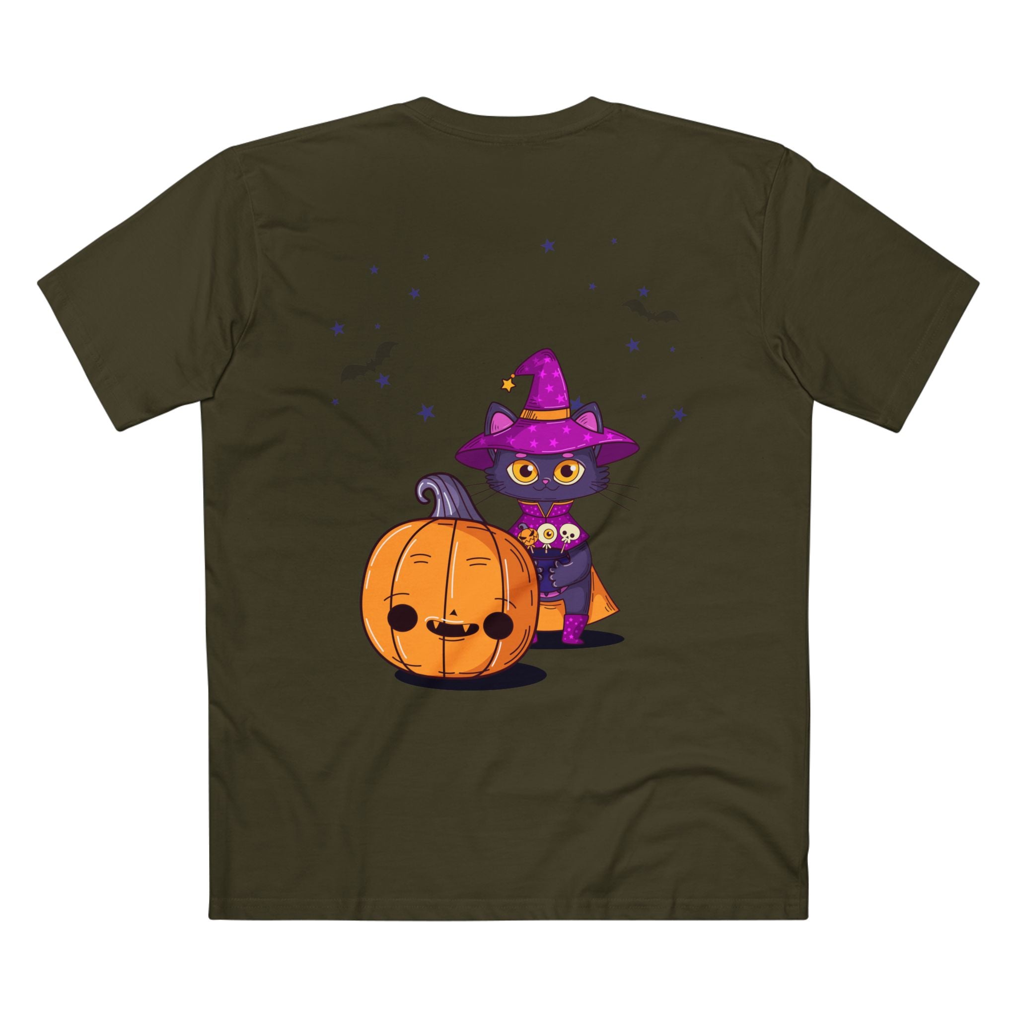 Halloween with Witch's Cats | Men's Staple Tee