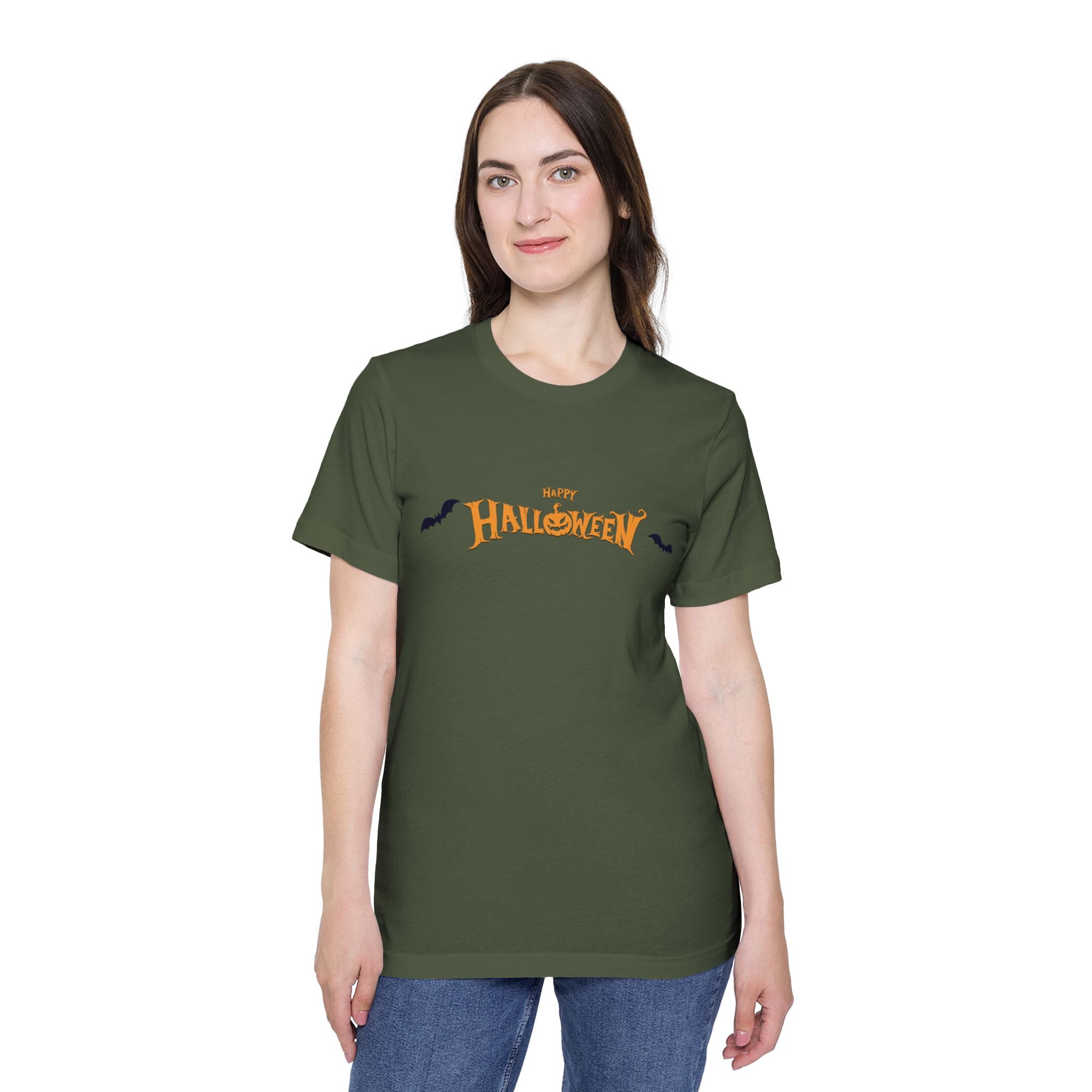 Halloween with Bats | USA-Made Unisex Short-Sleeve Jersey T-Shirt
