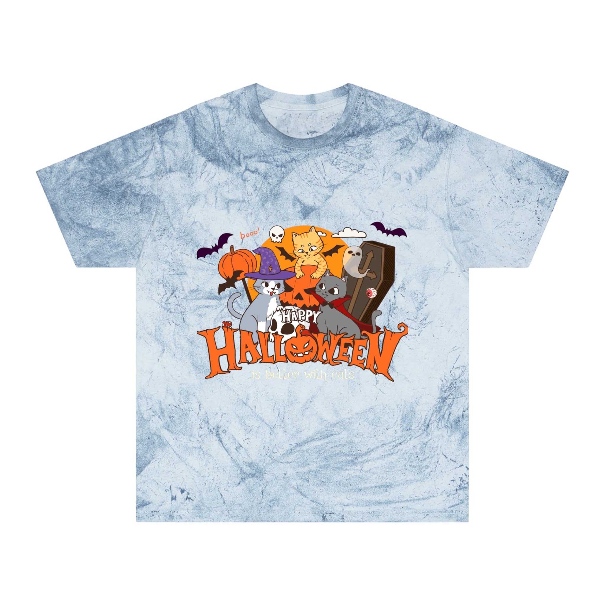 Halloween is Better with Cats | Unisex Color Blast T-Shirt
