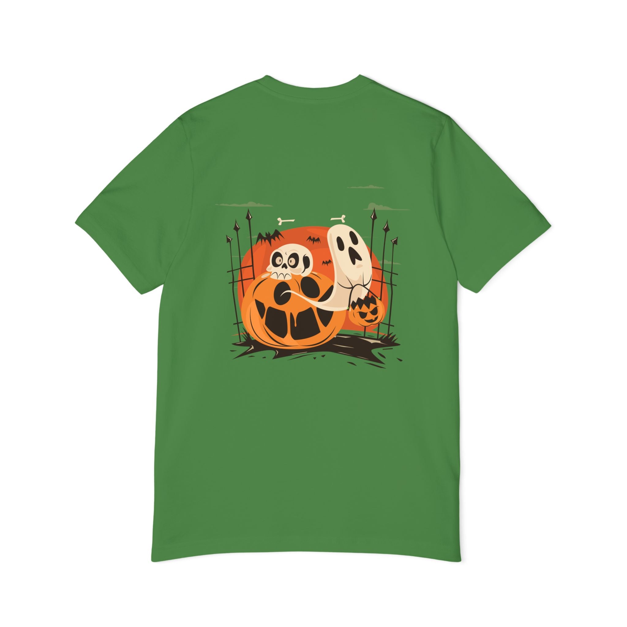 Halloween with Pumpkins | USA-Made Unisex Short-Sleeve Jersey T-Shirt