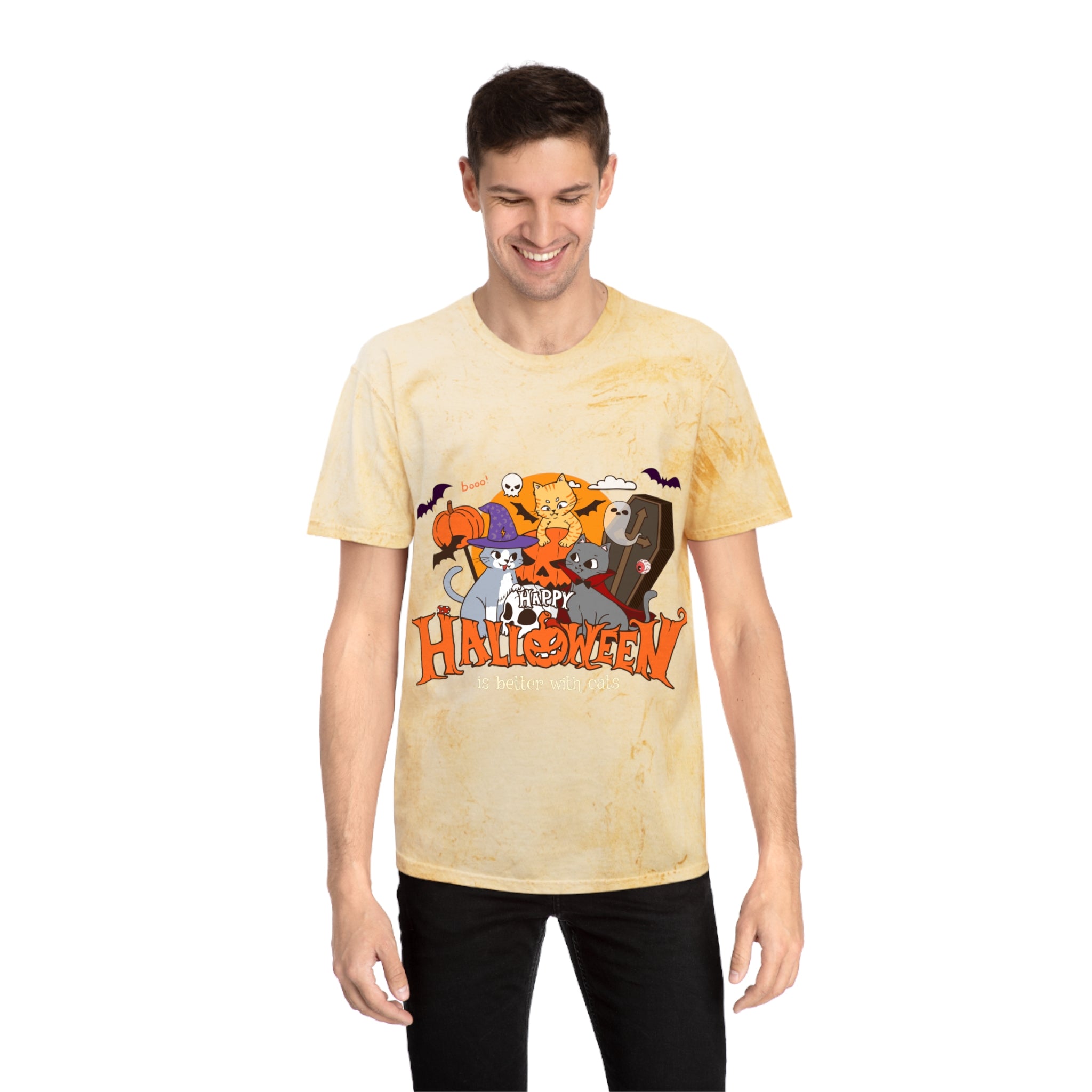 Halloween is Better with Cats | Unisex Color Blast T-Shirt
