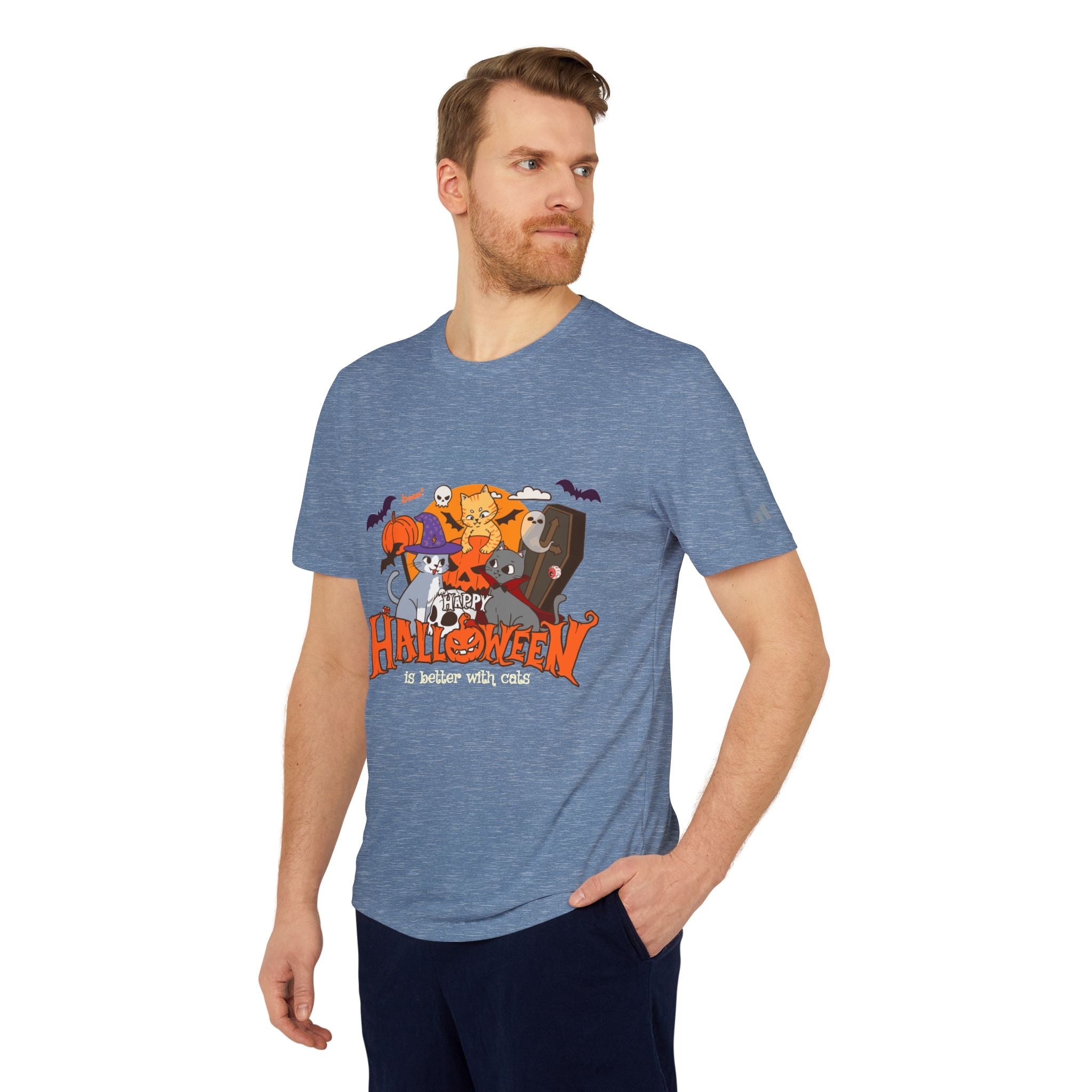 Halloween is Better with Cats | adidas Unisex Sport T-shirt