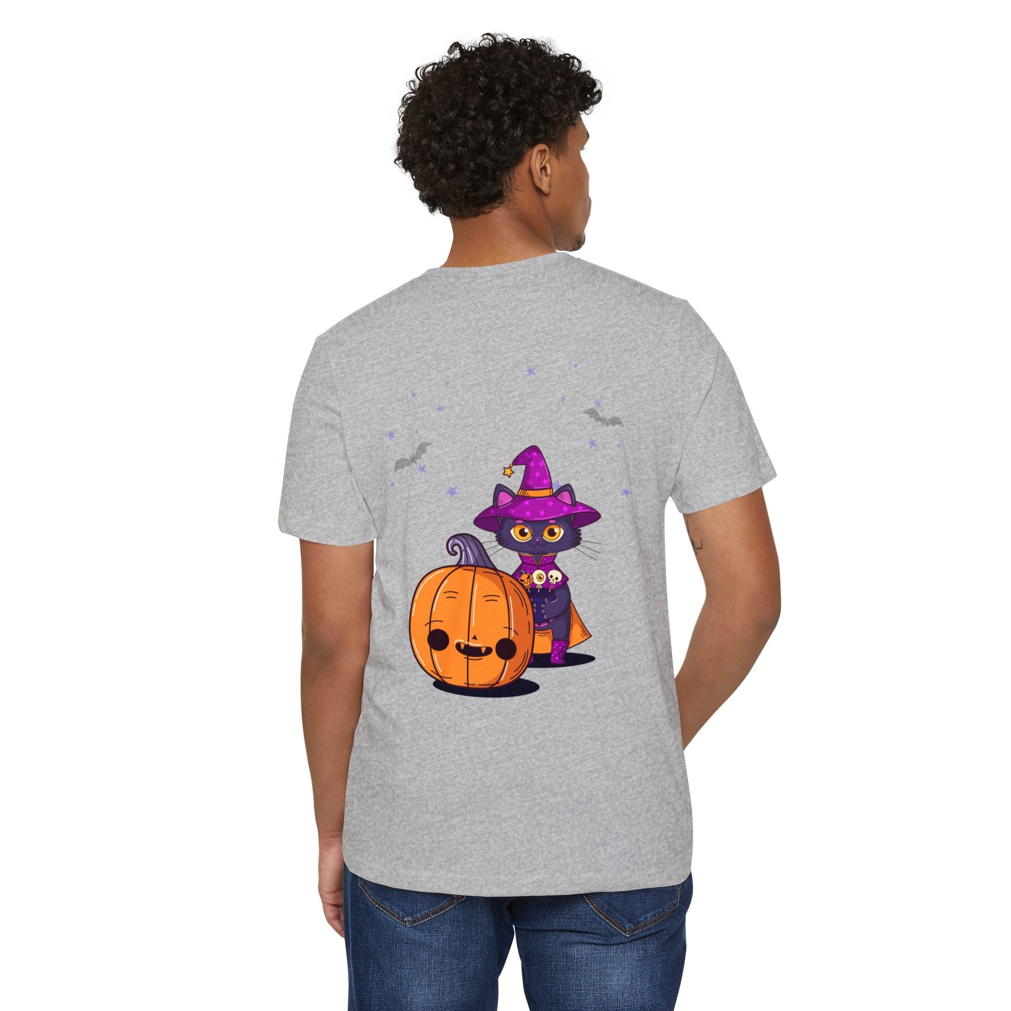 Halloween with Witch's Cats | Unisex Recycled Organic T-Shirt