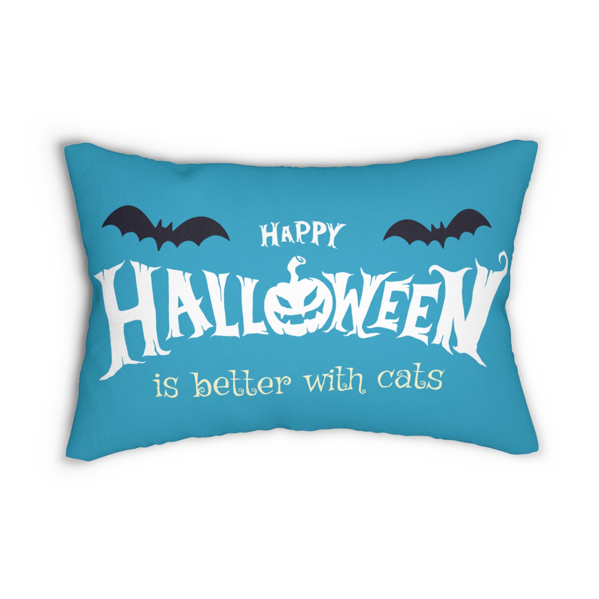 Halloween with Witch's Cats | Spun Polyester Lumbar Pillow