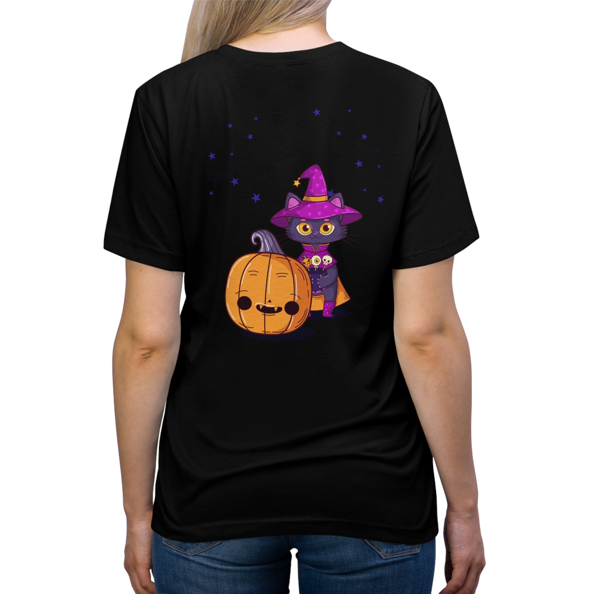 Halloween with Witch's Cats | Unisex Triblend Tee