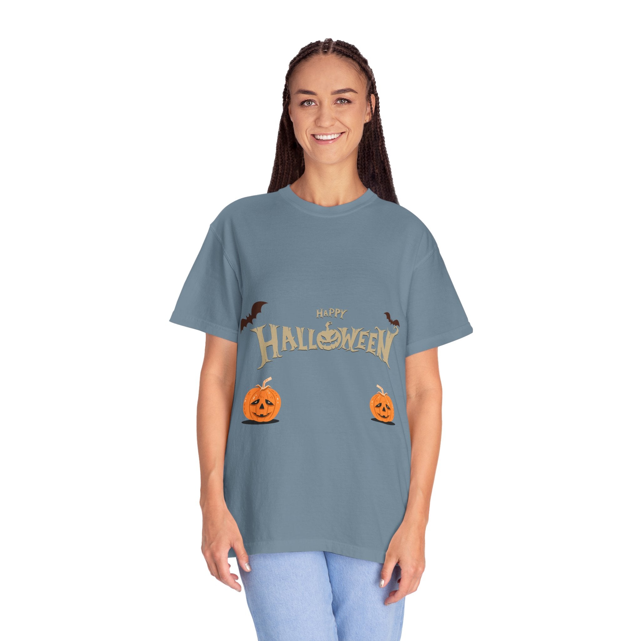 Halloween with Pumpkins | Unisex Garment-Dyed T-shirt