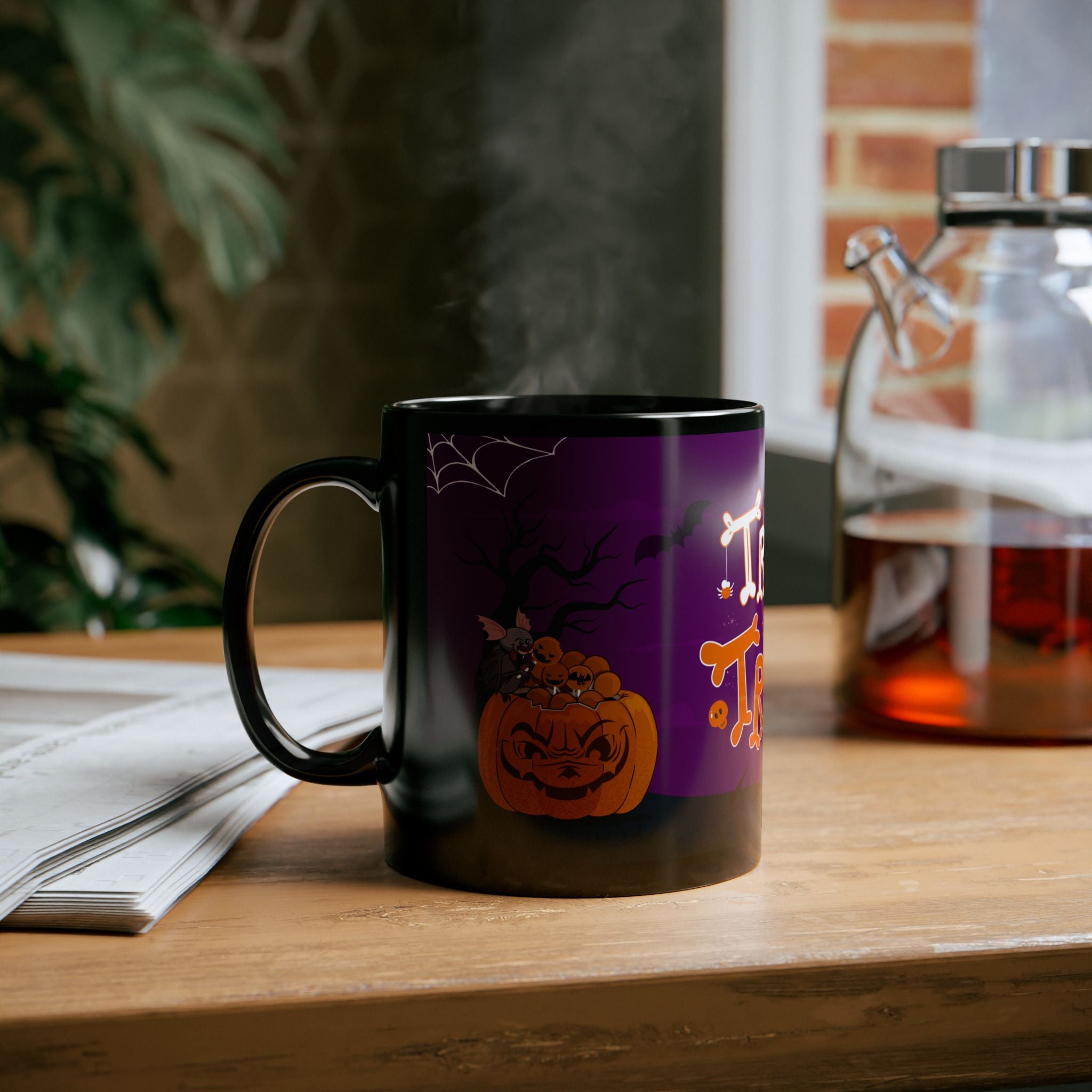 Halloween Trick or Treat | Black Mug