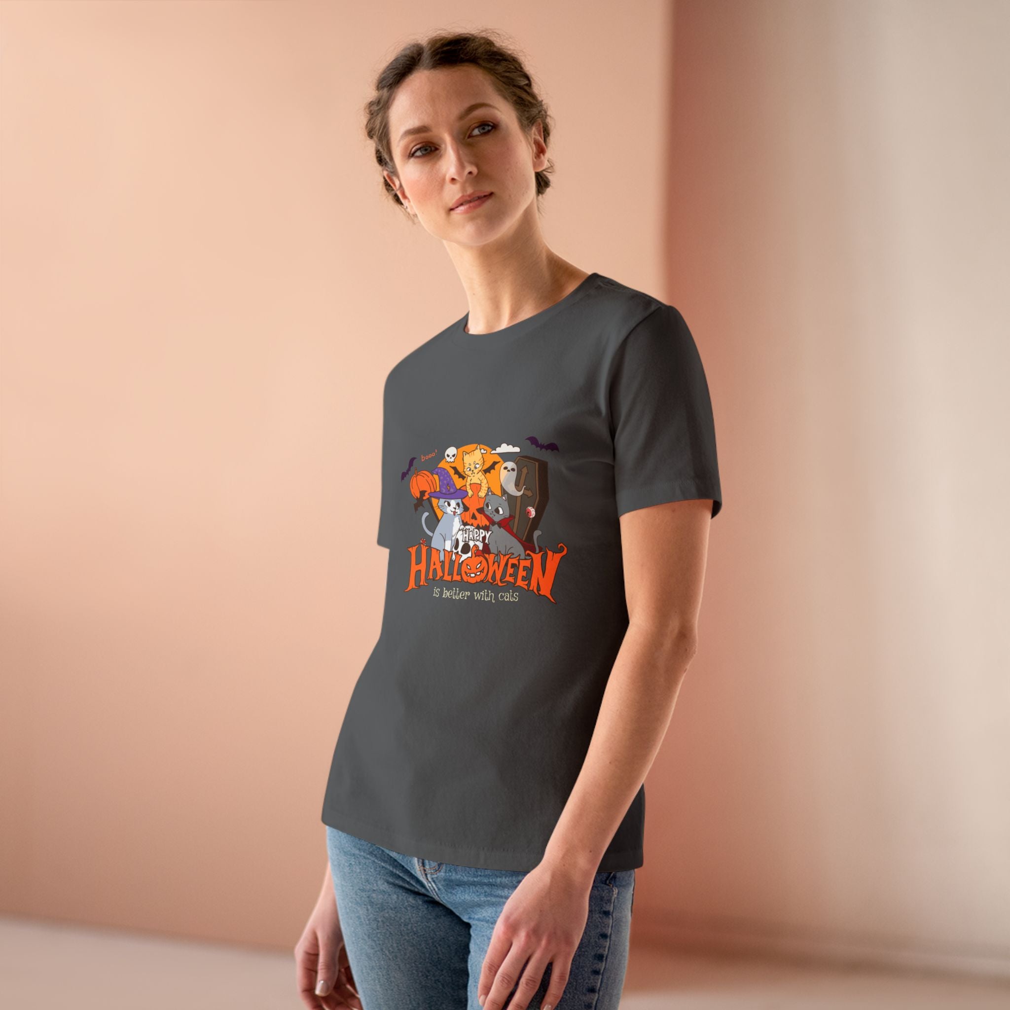 Halloween is Better with Cats | Women's Cotton Tee