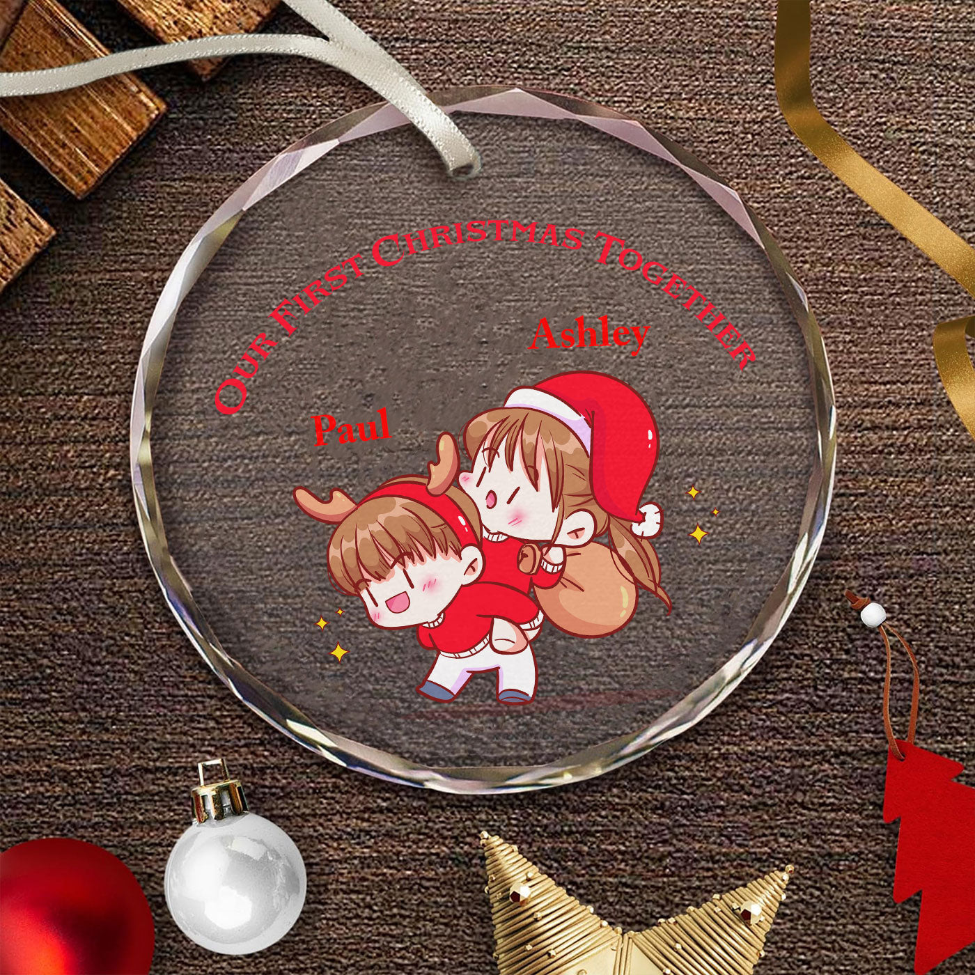 Our First Christmas Together | Celebrate New Memories | Glass Ornament