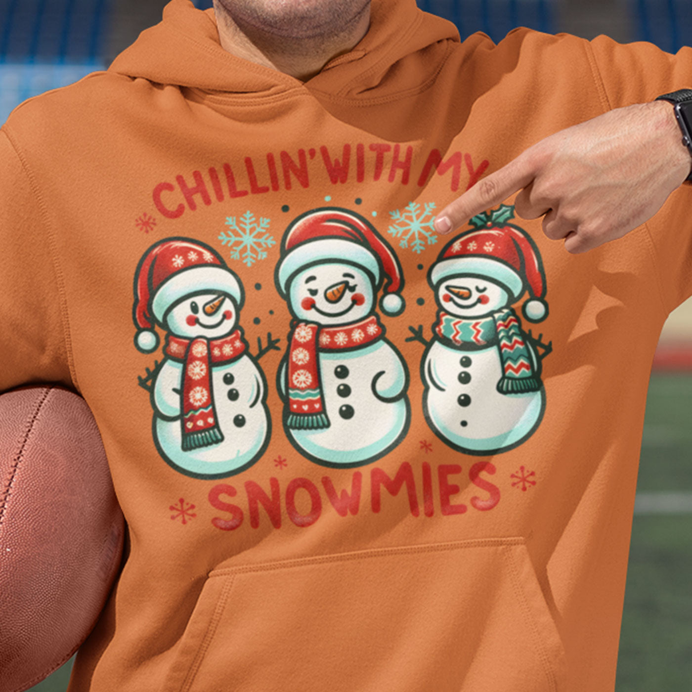 Chillin With My Snowmies | Cute Snowman Christmas | Unisex Hoodie