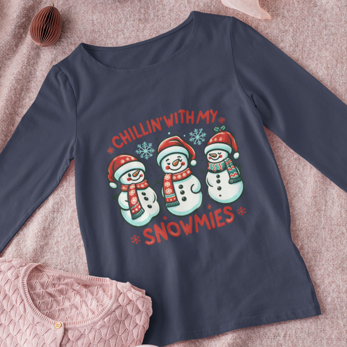 Chillin With My Snowmies | Cute Snowman Christmas | Unisex Long Sleeve