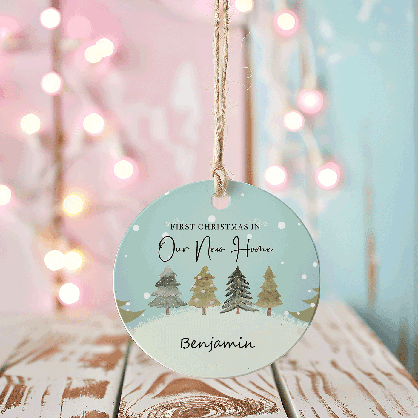 First Christmas in Our New Home | Celebrate New Beginnings with a Festive Touch | Ceramic Ornament