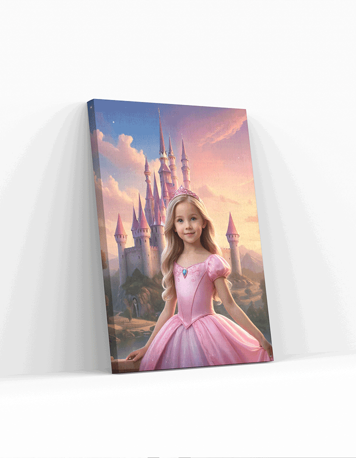Personalized Princess Portrait Pink