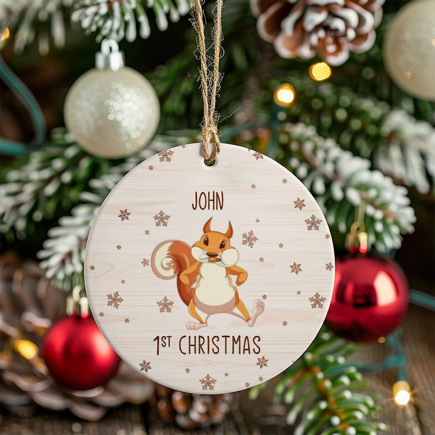 1st Christmas | Cozy Animal with Different Styles | Ceramic Ornament