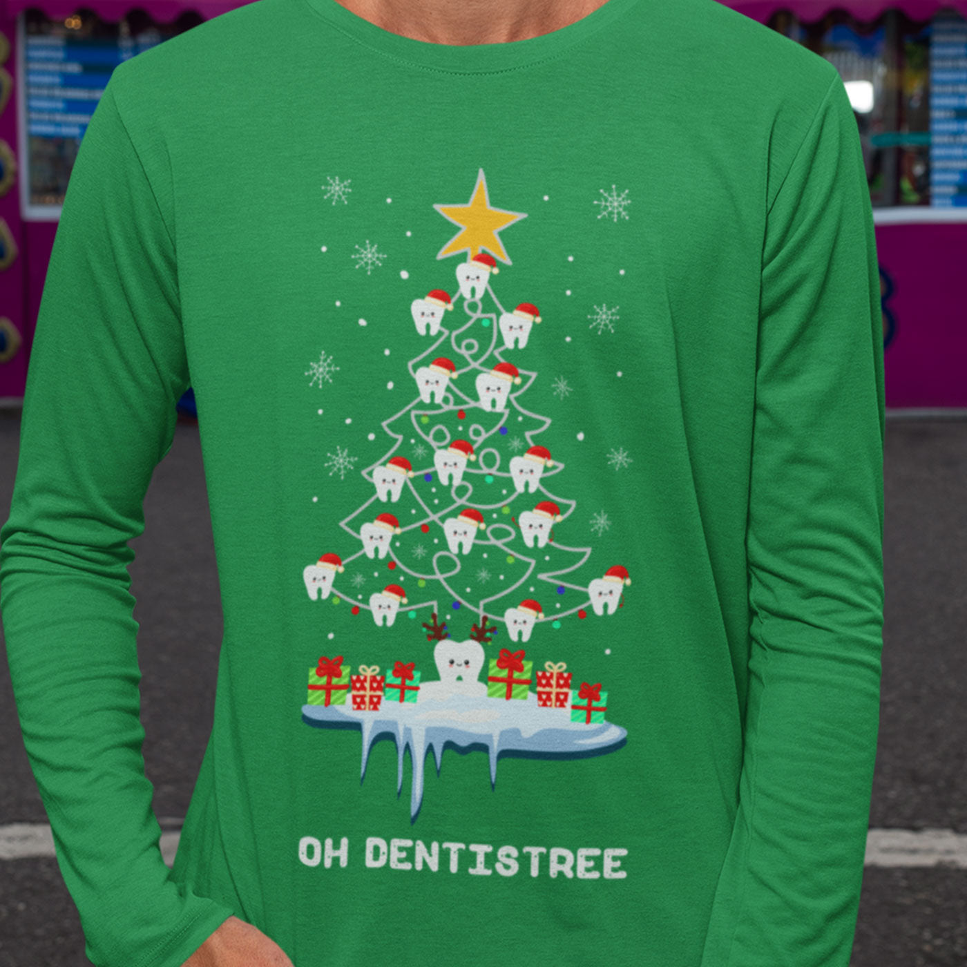 Oh Dentistree | Fun Dental Christmas Tree | Unisex Long Sleeve